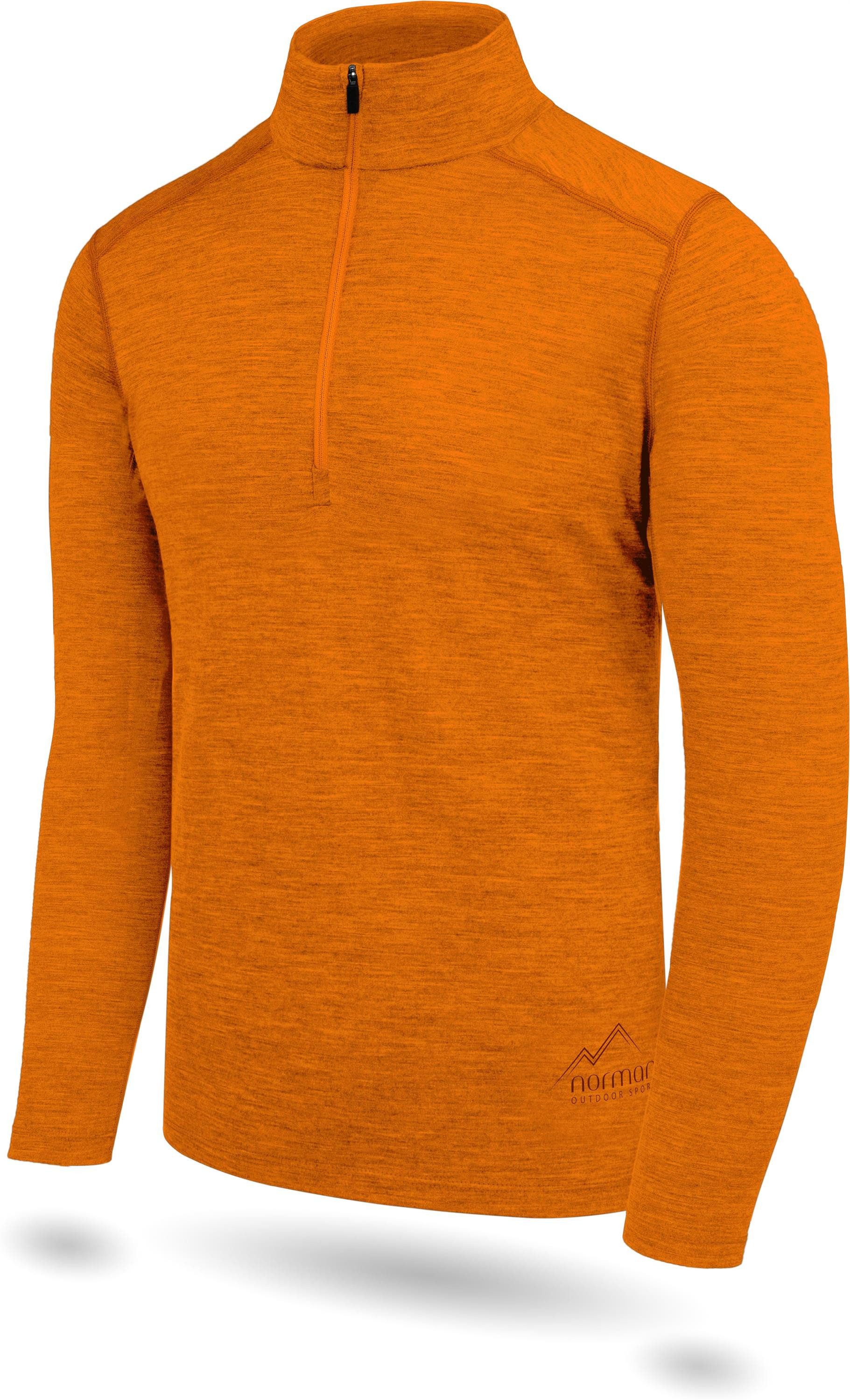 normani Langarmshirt Herren Merino Langarm mit 1/4 Zipper Canberra Merino Winter Outdoor Ski Pullover - Aus Merinowolle
