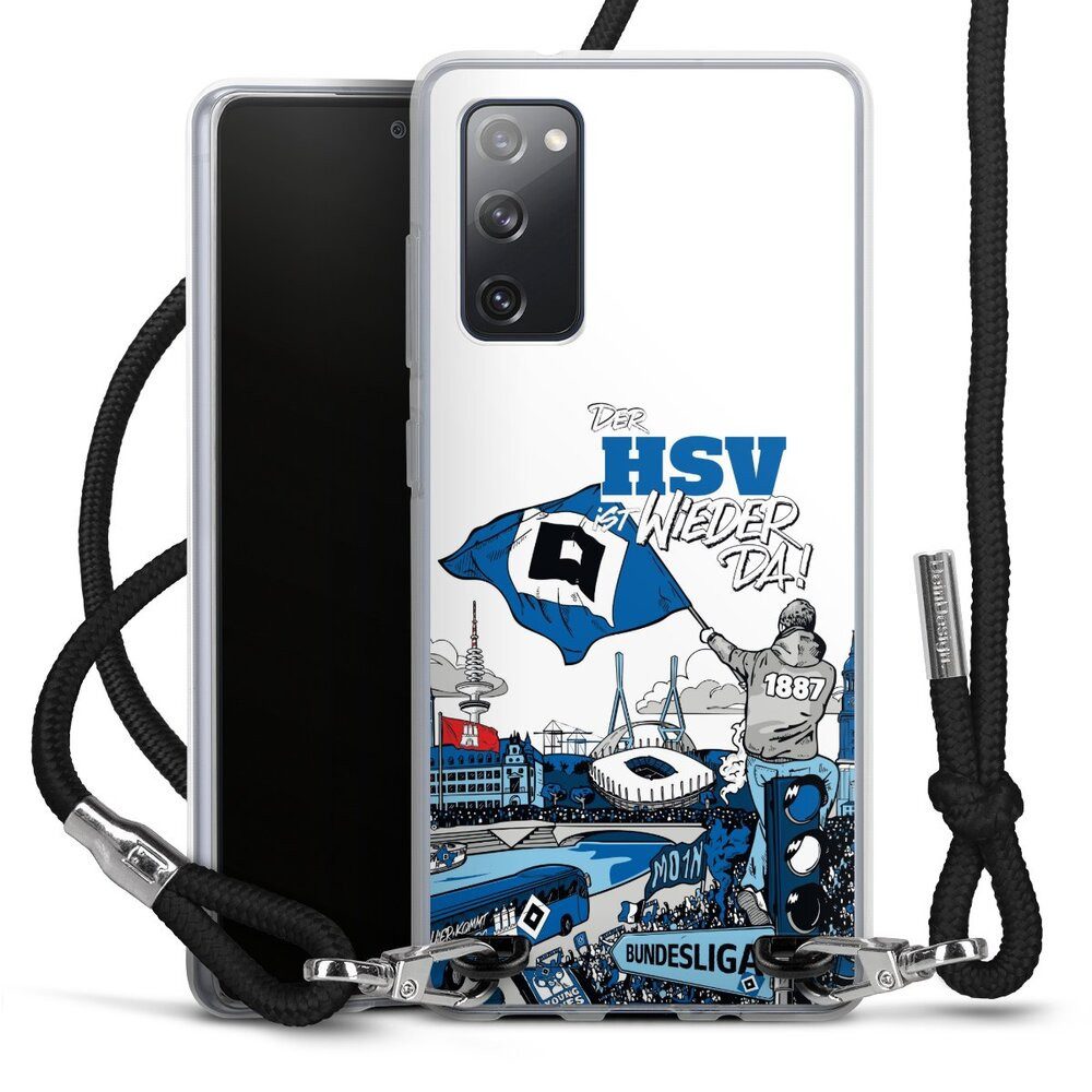 DeinDesign Handyhülle Hamburger SV Offizielles Lizenzprodukt Aufstieg, Samsung Galaxy S20 FE 5G Handykette Hülle mit Band Case zum Umhängen