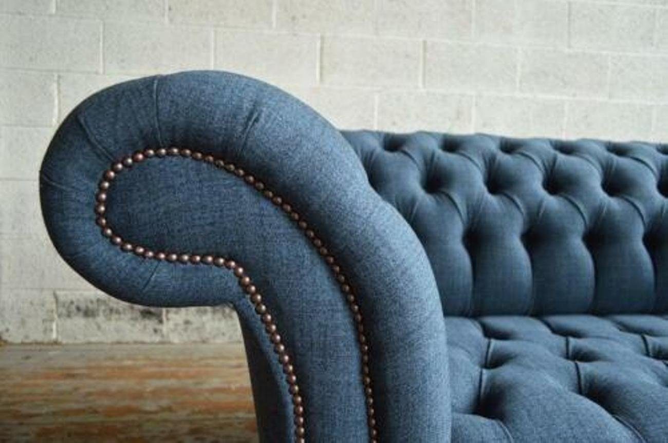 XXL JVmoebel 3 Couchen Chesterfield Big Textil Sofa Couch Sitzer 3-Sitzer