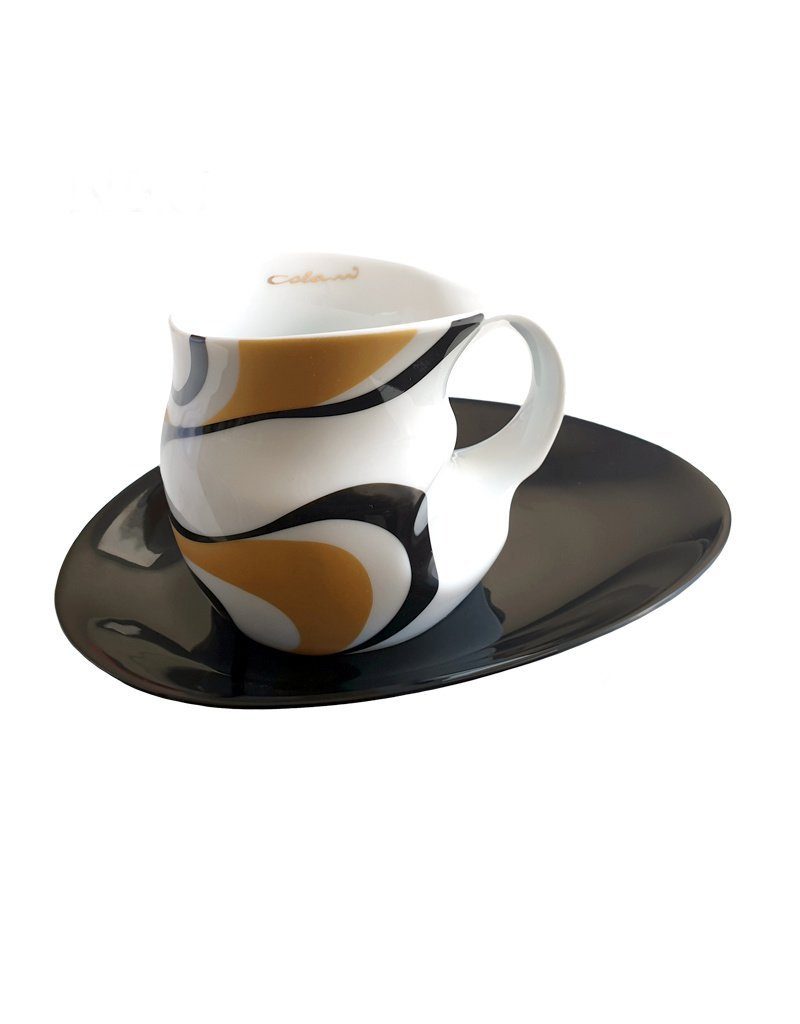 Colani Tasse Luigi Colani Kaffee-/ Cappuccinotasse + Untertasse, Serie "ab ovo", Porzellan, Kaffeeserie "ab ovo"