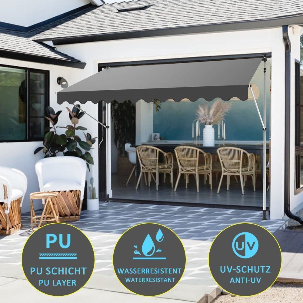 Melko Klemmmarkise Klemmmarkise Sonnenschutz Markise Fenstermarkise günstig online kaufen