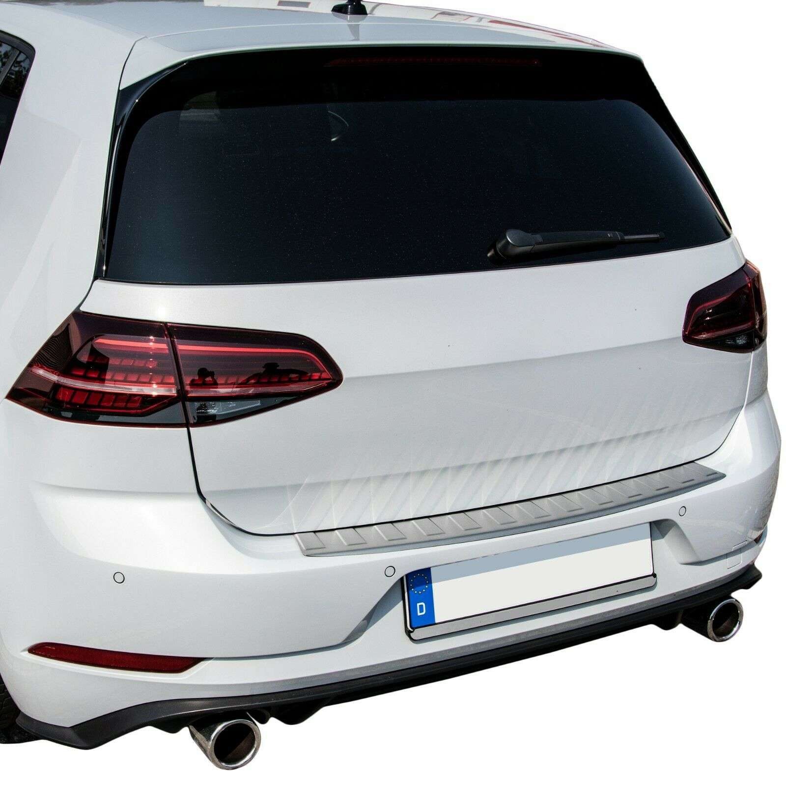 RECAMBO Ladekantenschutz für VW GOLF 7 VII-SCHRÄGHECK Stoßstangenschutz, V2A rostfrei, Exklusive Optik, praktischer Schutz & perfekte Passform