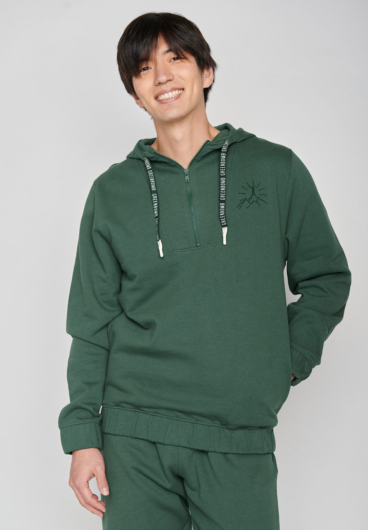 GreenBomb Hoodie Nature Mountain Sun