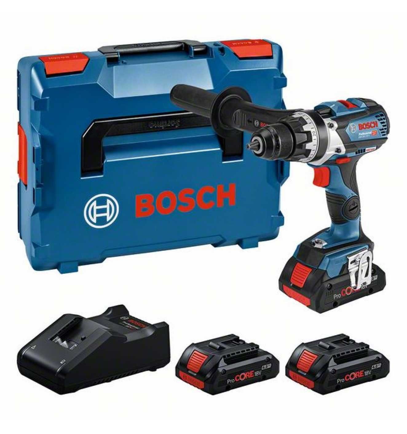 Bosch Professional GSR C, ProCORE18V Akku-Bohrschrauber inkl. 2100,00 U/min, max. 18V-110 3x 4.0Ah, L-BOXX