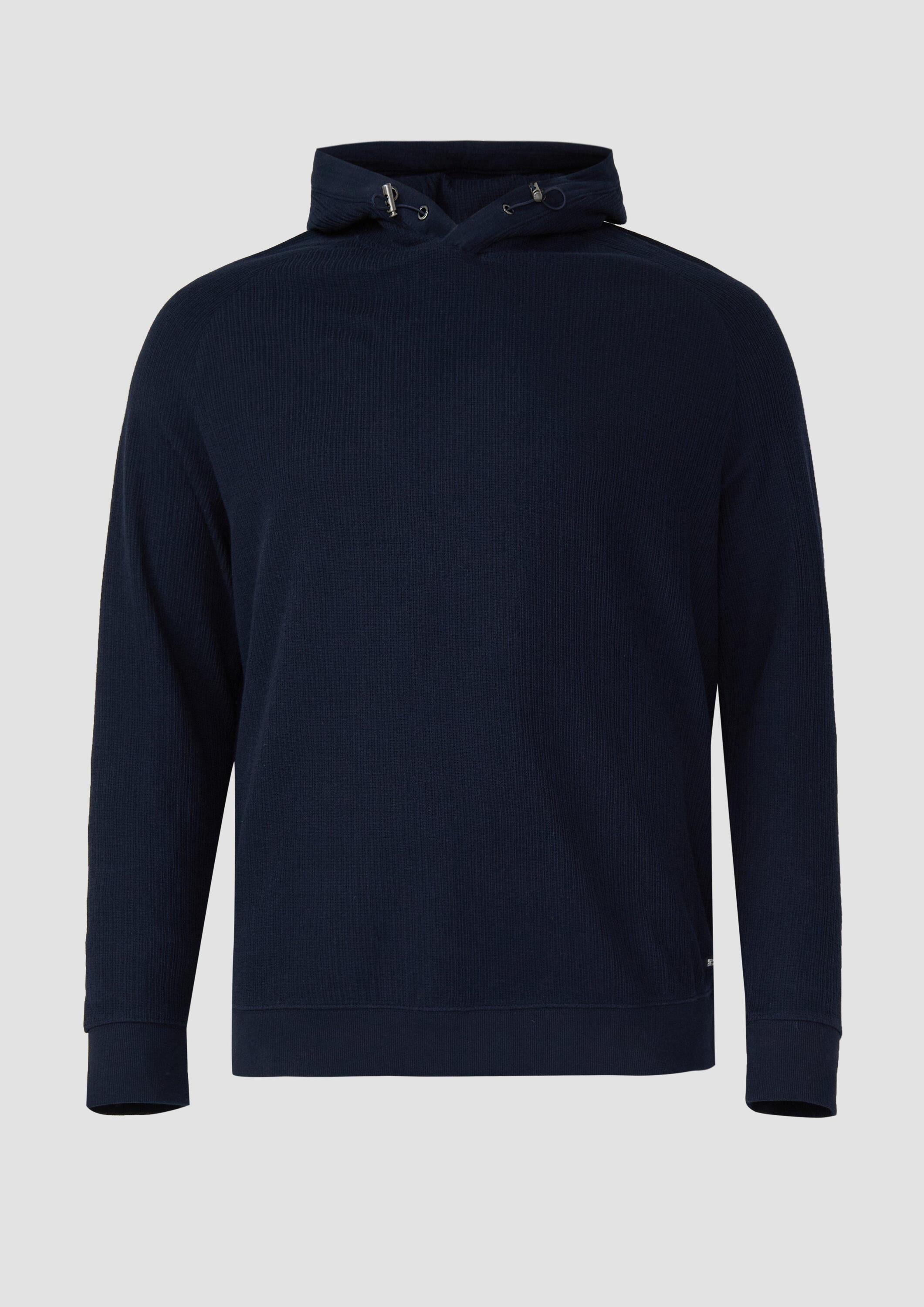 s.Oliver Sweatshirt Sweatshirt Strukturiertes Kapuzen-Sweatshirt mit Raglanärmeln
