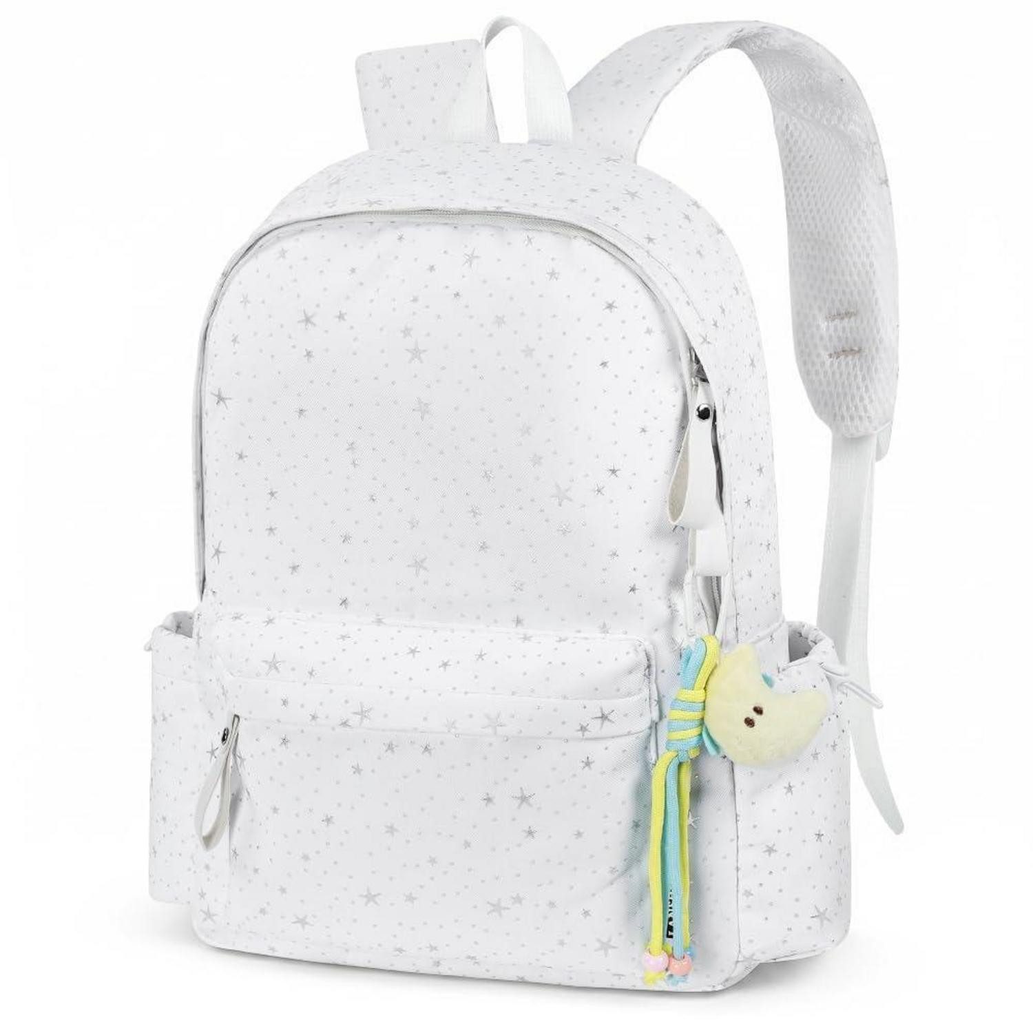 LuxusKollektion Schulrucksack Schulrucksack Damen & Herren Weiß Laptop 15,6"