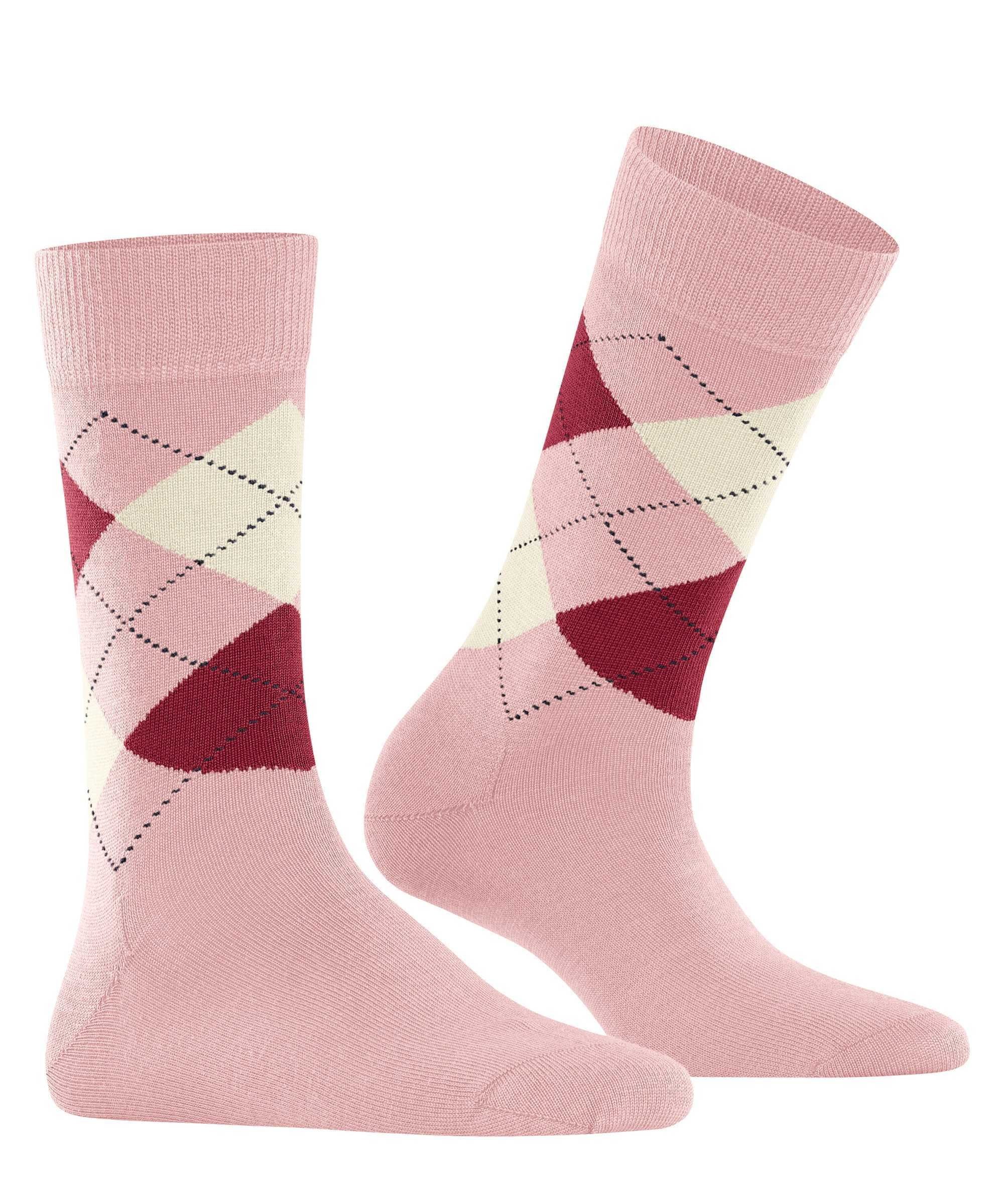 Kurzstrumpf Damen Socken Burlington - Kurzsocken Rosa/Rot/Weiß MARYLEBONE