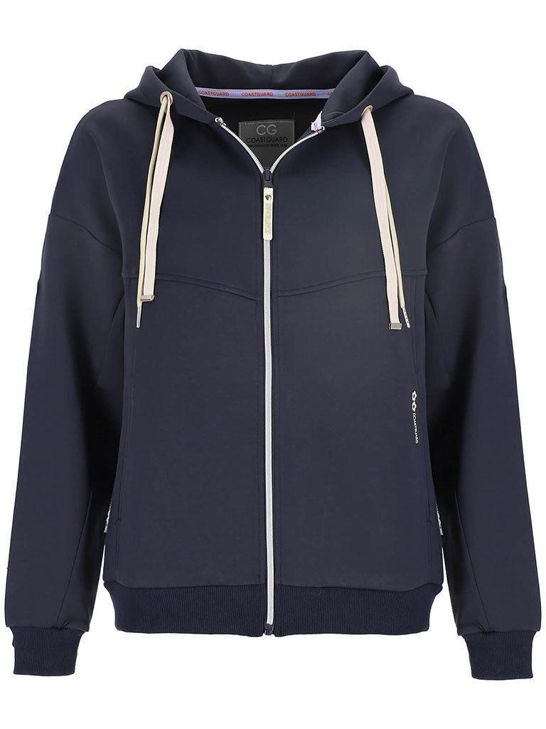 Coastguard Sommerjacke 51017 Damen Jacke Scuba mit Kapuze - Unifarbene Scuba-Jacke Kapuzenjacke