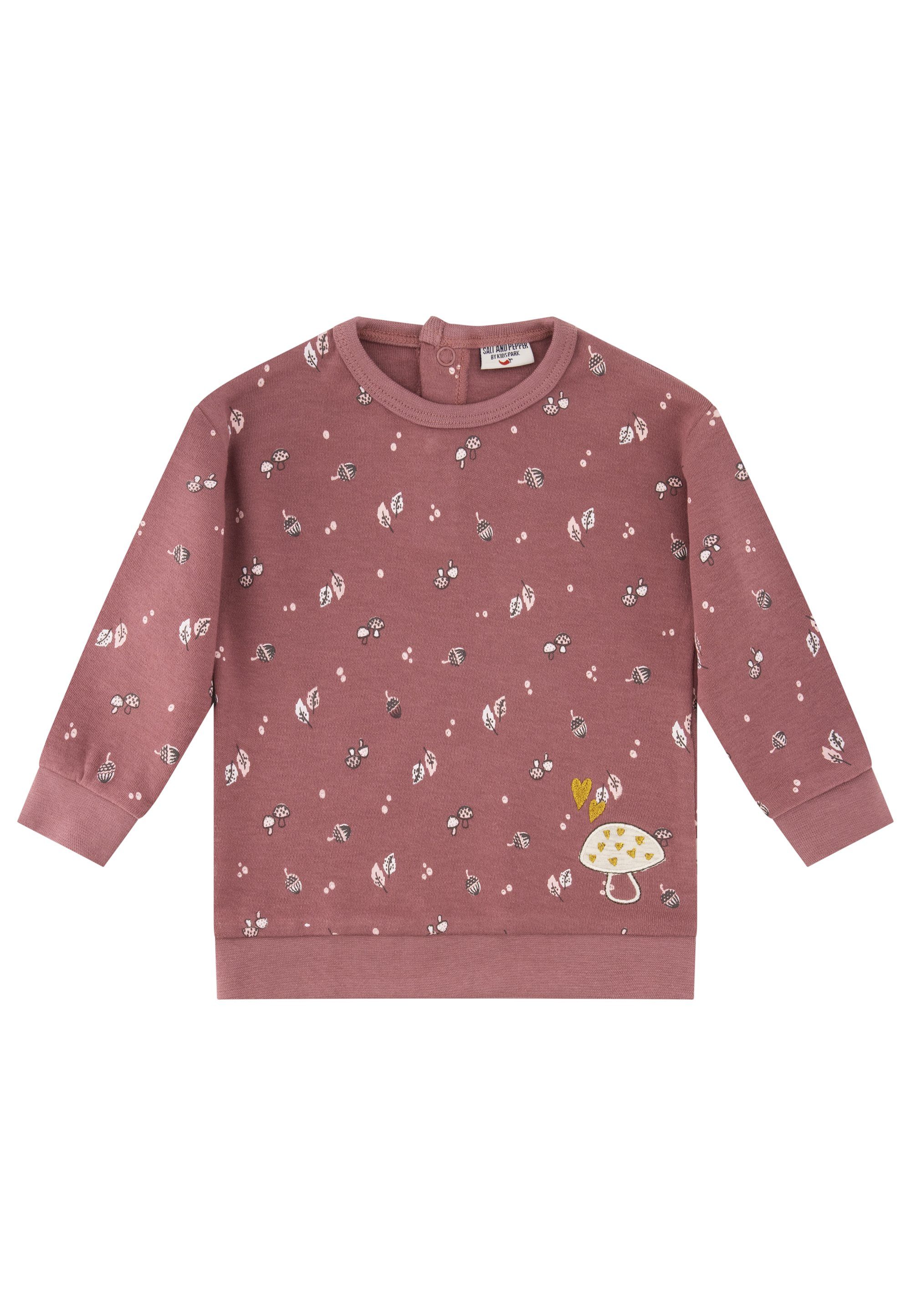 Girls PEPPER mulberry AND 1-tlg) Sweat (1, AOP Hoodie Baby Toadstool SALT