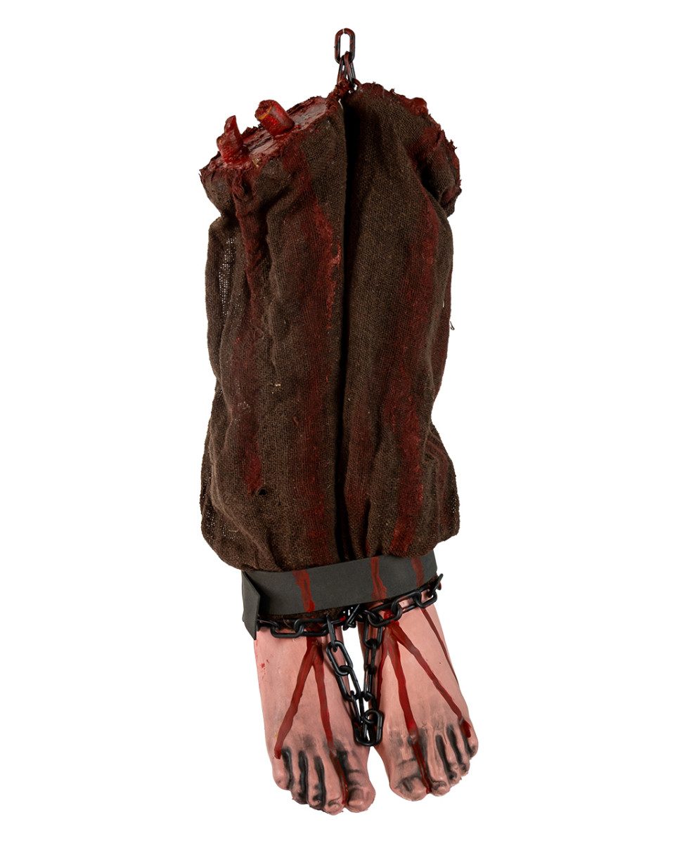 Horror-Shop Dekoobjekt Blutige, Gefesselte Beine mit Folterkette 50 cm