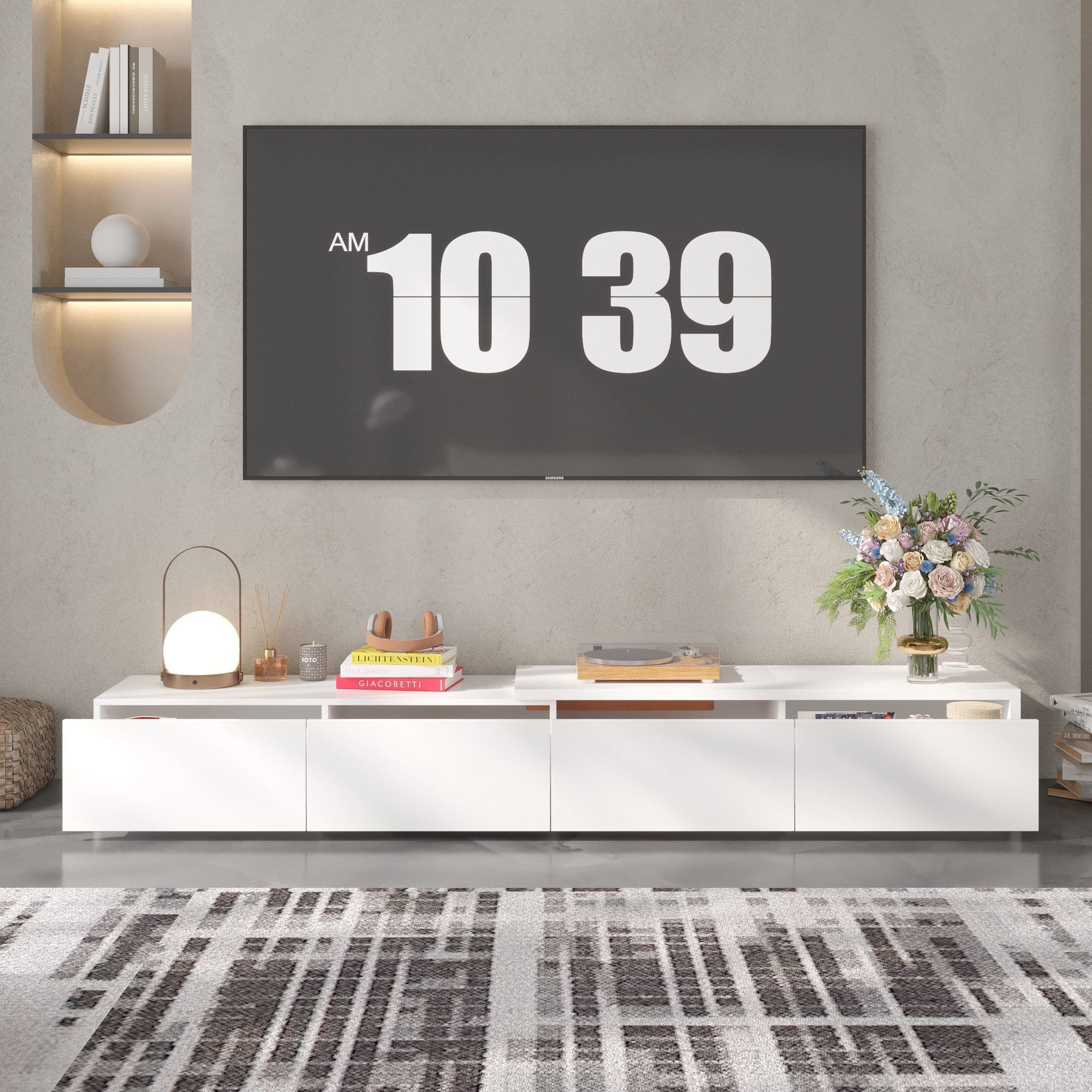FUFU&GAGA Lowboard 220*40*31cm, MDF, Weiß günstig online kaufen