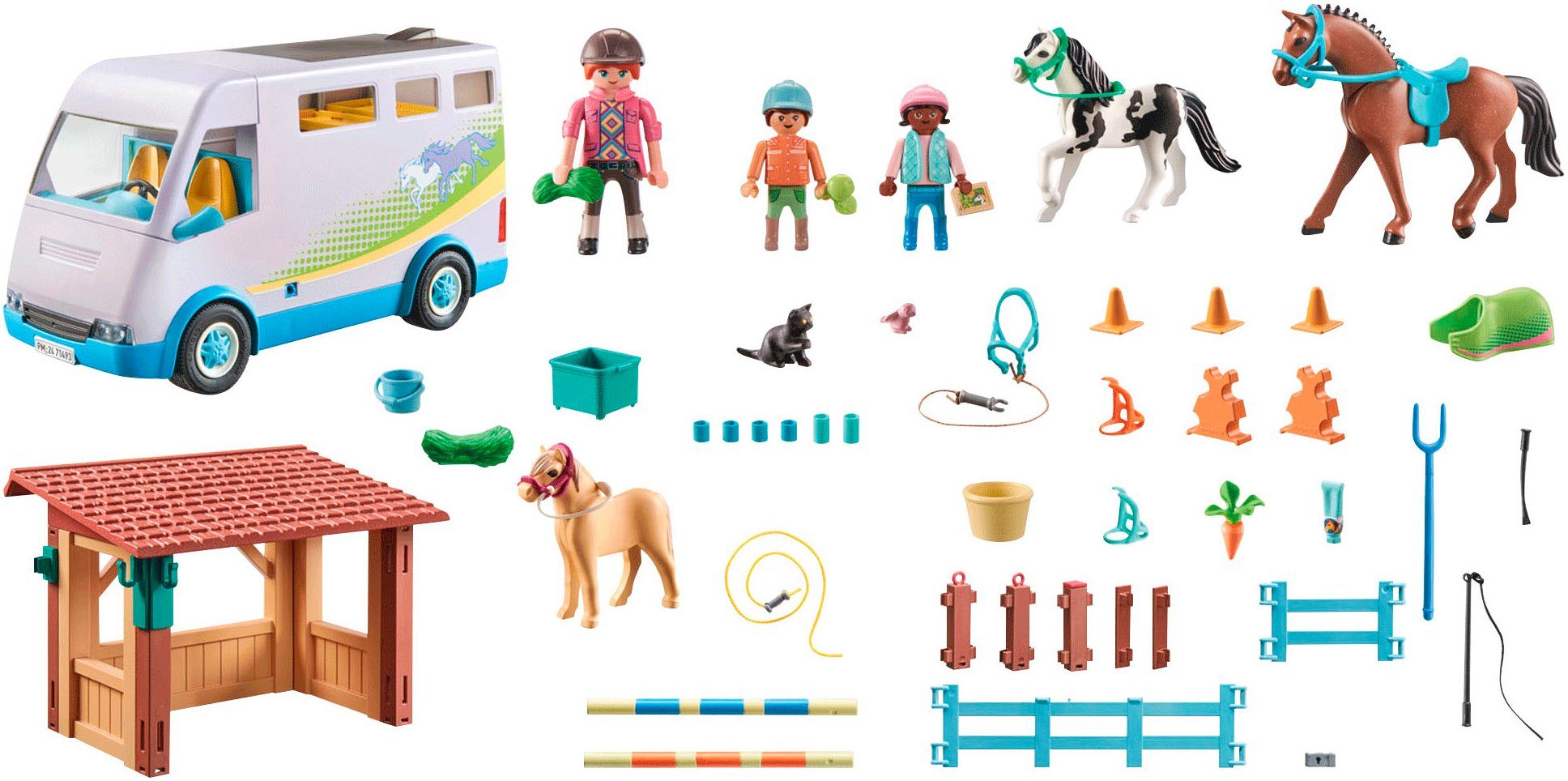 Playmobil® Mobile Reitschule (71493), Horses of Waterfall Konstruktions-Spi günstig online kaufen