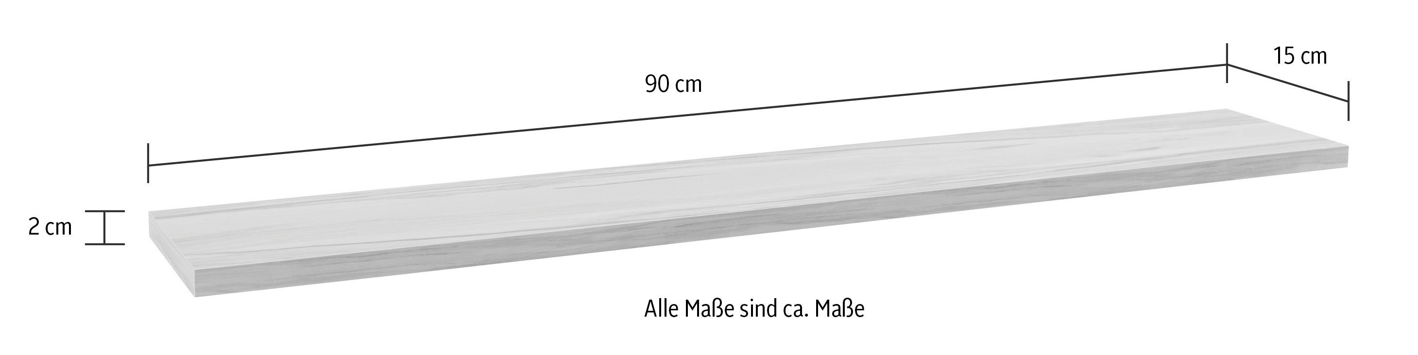 Eiche Woltra Stück | Eiche cm, 2-tlg., 90 2 Breite OSLO, ca. Wandregal