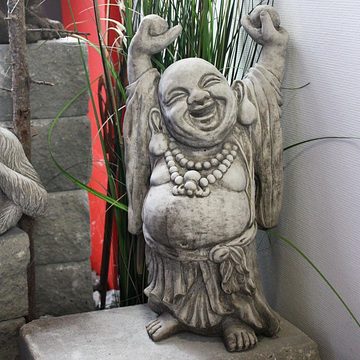440s Gartenfigur 440s lachender Buddha mit erhobenen Händen, (Stück)