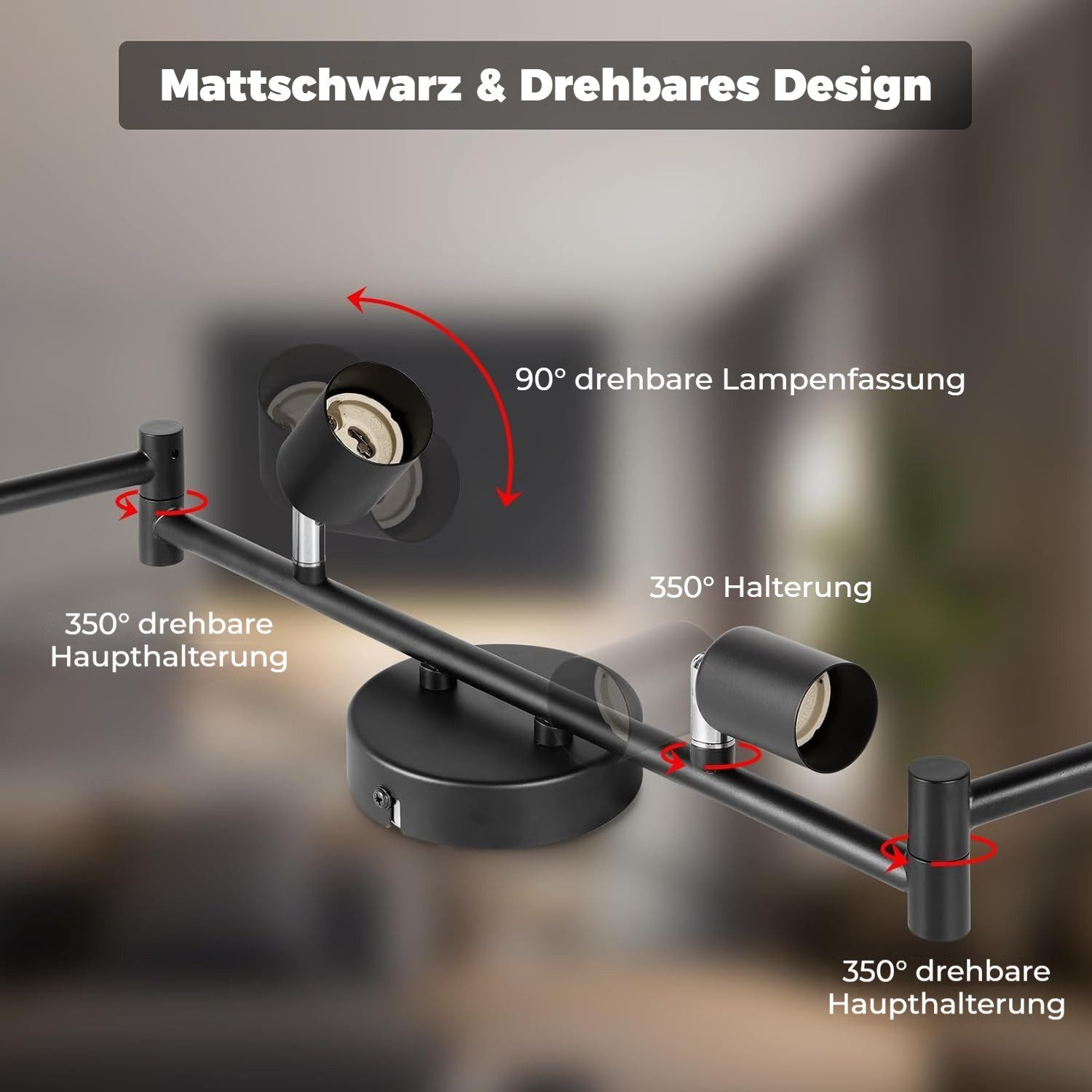 BlingBin Deckenleuchten GU10 Deckenlampe Strahler Schwenkbar günstig online kaufen