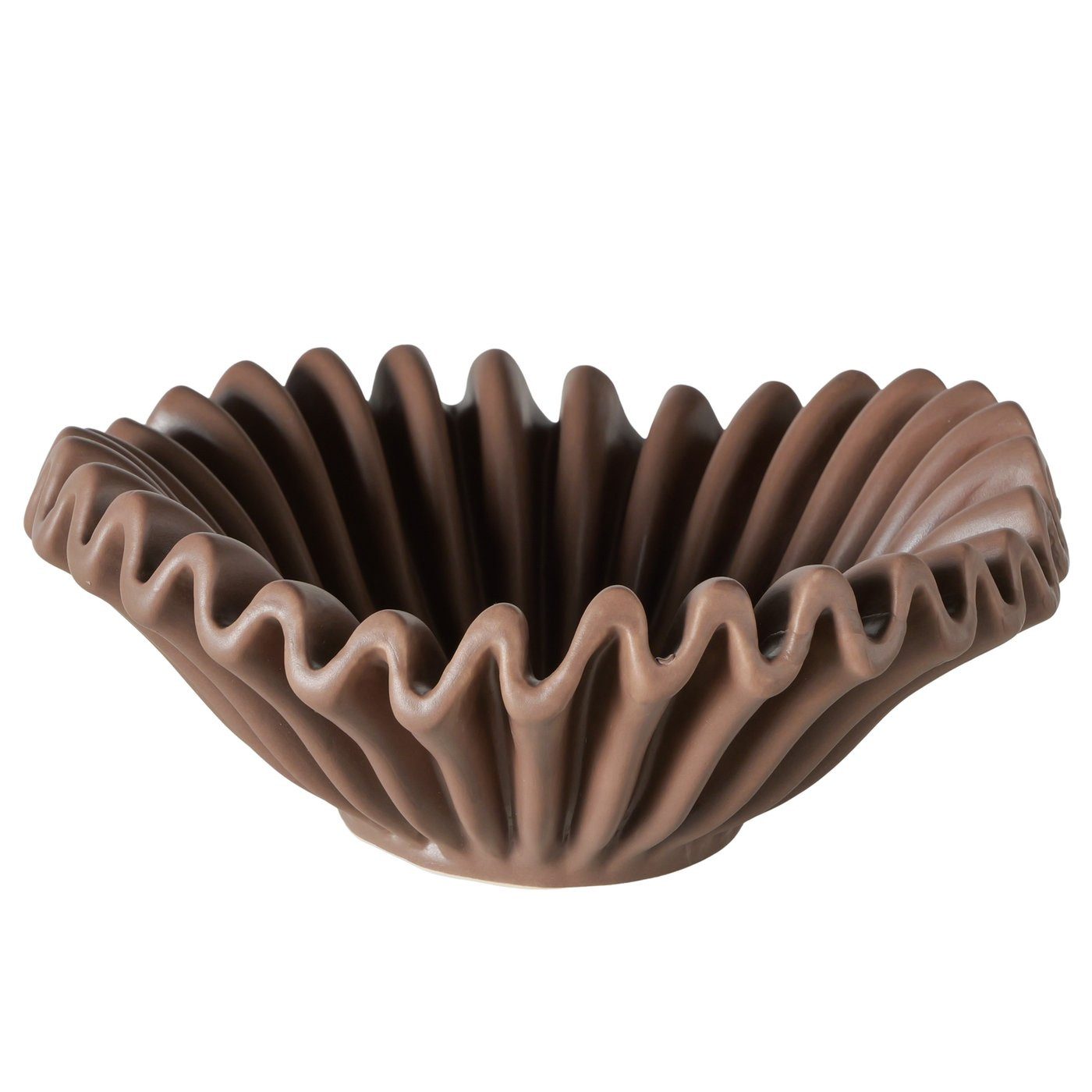BOLTZE GRUPPE GmbH Schale Boltze, Orelia Keramik Schale Dunkelbraun, 24 cm, 2085711, (1-tlg)