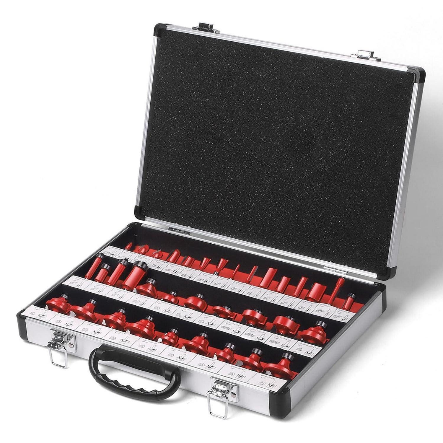 LuxusKollektion Fräser-Set 35tlg Fräsersatz Set Holzbearbeitung 6mm