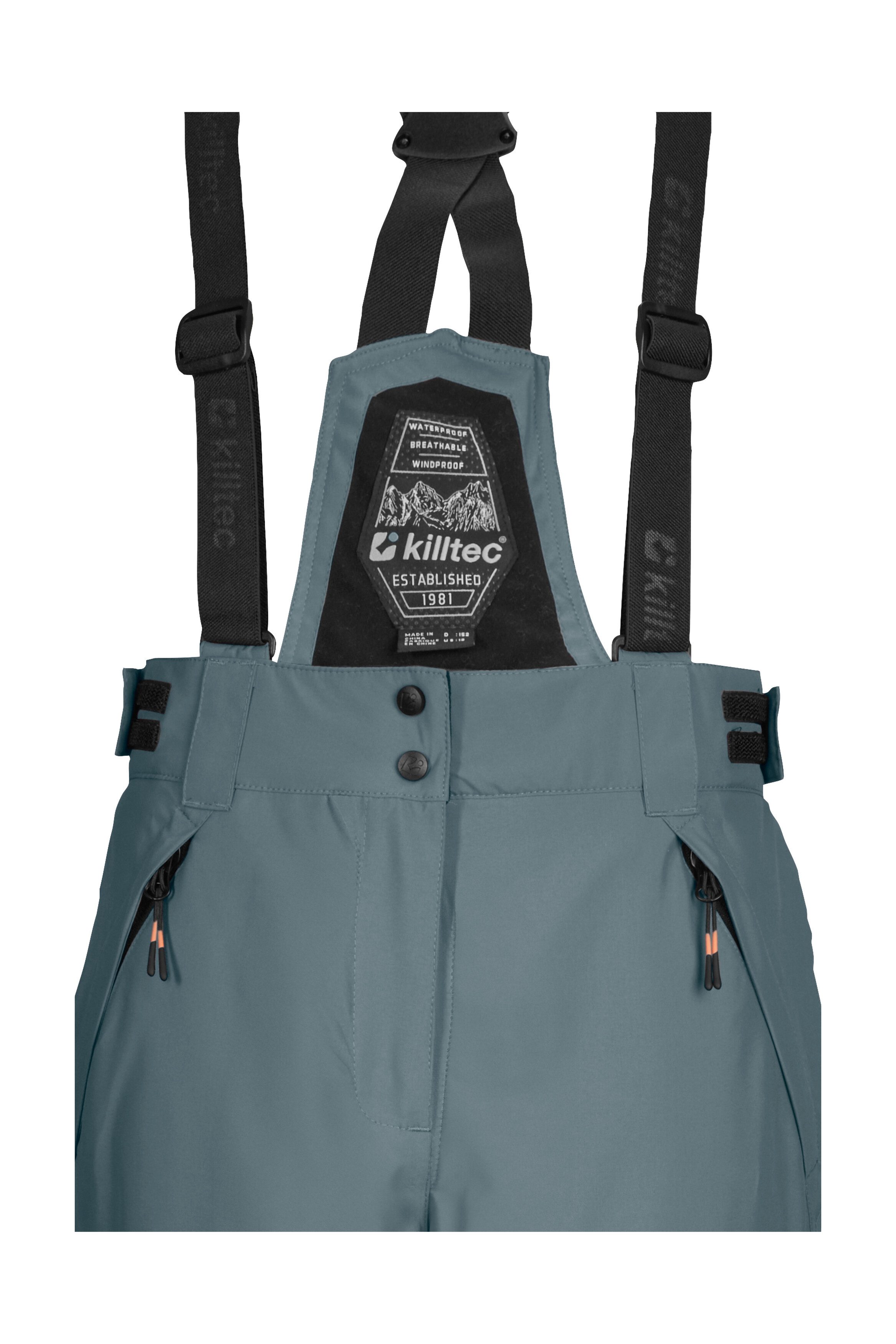 Killtec Skihose KSW 204 BYS SKI PNTS Wasserdichte, atmungsaktive Skihose mit verstellbarem Latz und Trägern
