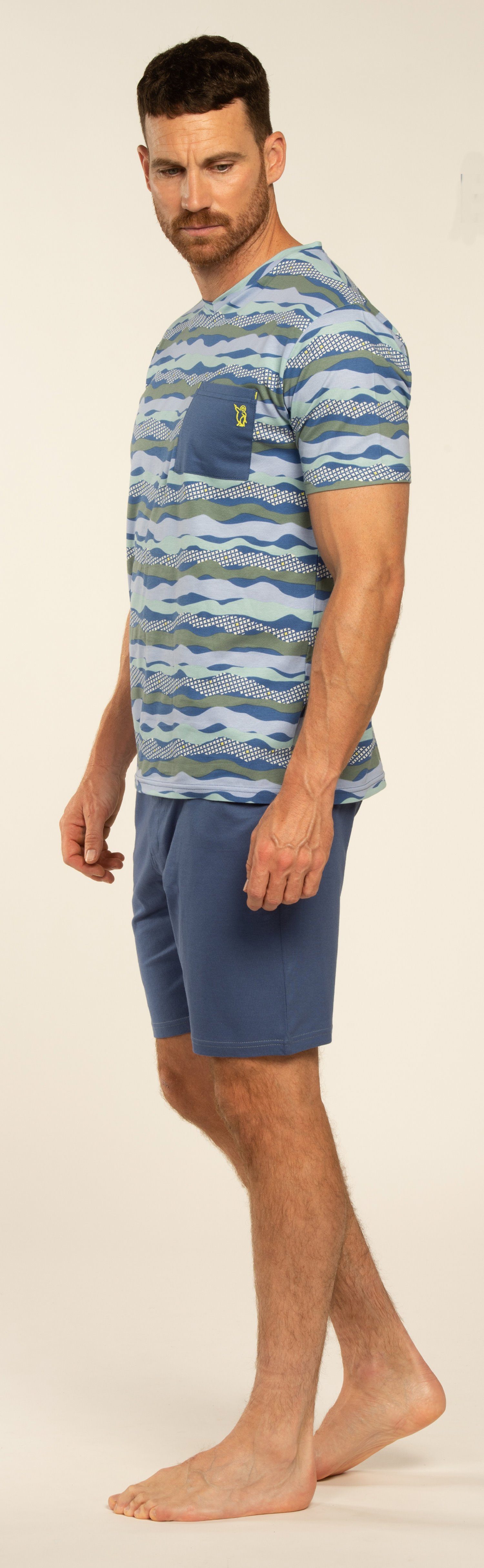 Eskimo Schlafanzug Herren Schlafanzug Shorty (2 tlg) Modisches Design günstig online kaufen