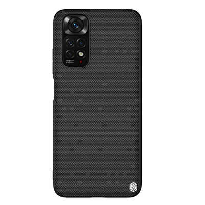 Nilkin Tablet-Hülle Case für Xiaomi Redmi Note 11S / Note 11 schwarz 6,43 Zoll, Nillkin Bumper Leather Case Pro Gepanzertes Smart Cover mit Kameratasche und Ständer