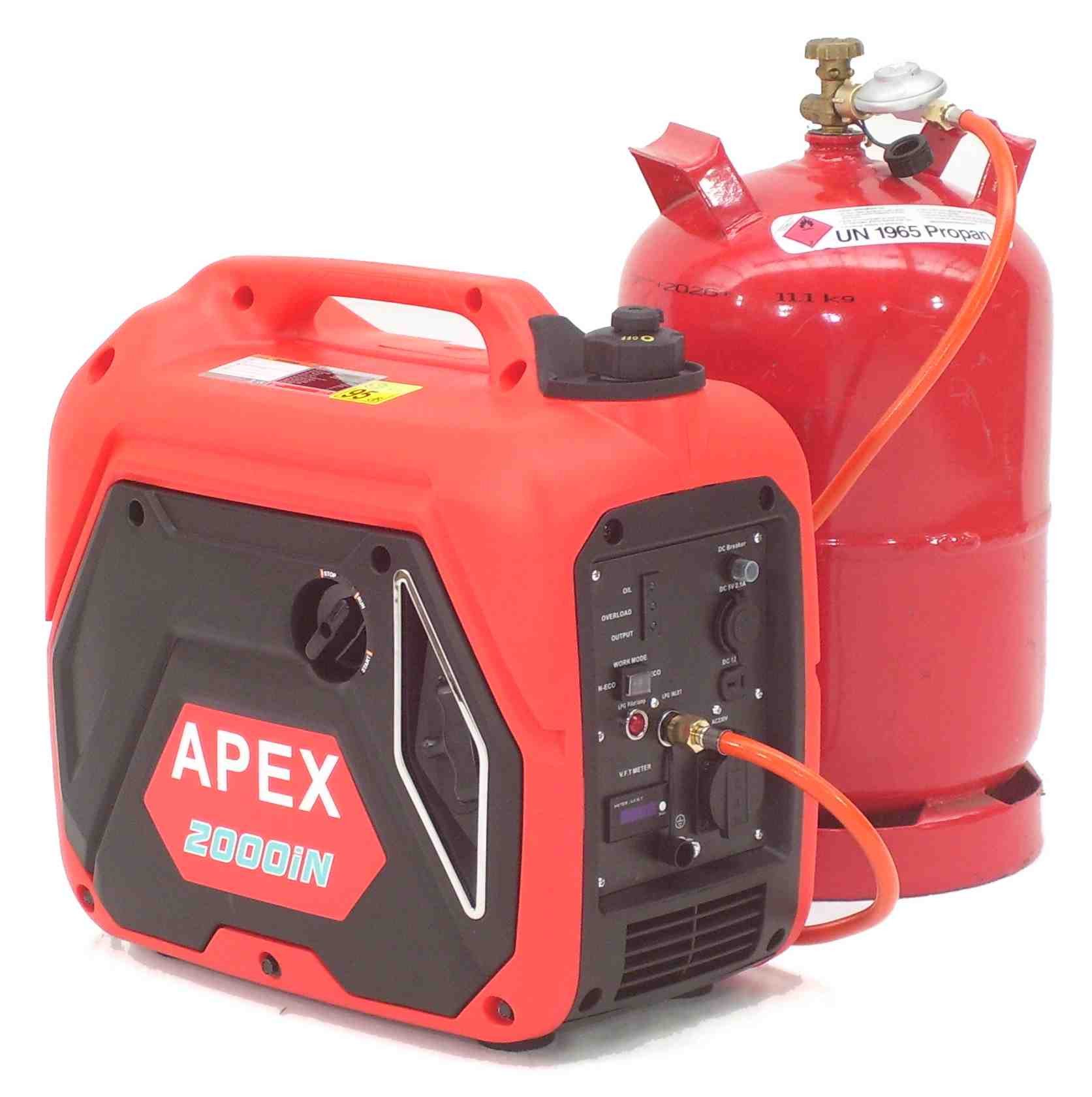 Apex Генераторы Gas u. Benzin Generator Генераторы 2000 LPG 06291, (1-tlg)