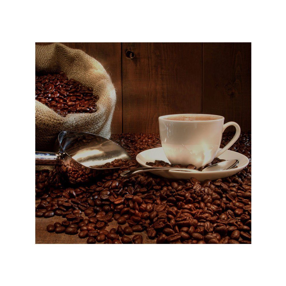 Kaffeetasse Tasse Bohne Kaffee Löffel liwwing liwwing Fototapete Holzwand no. Schaufel 866, Fototapete
