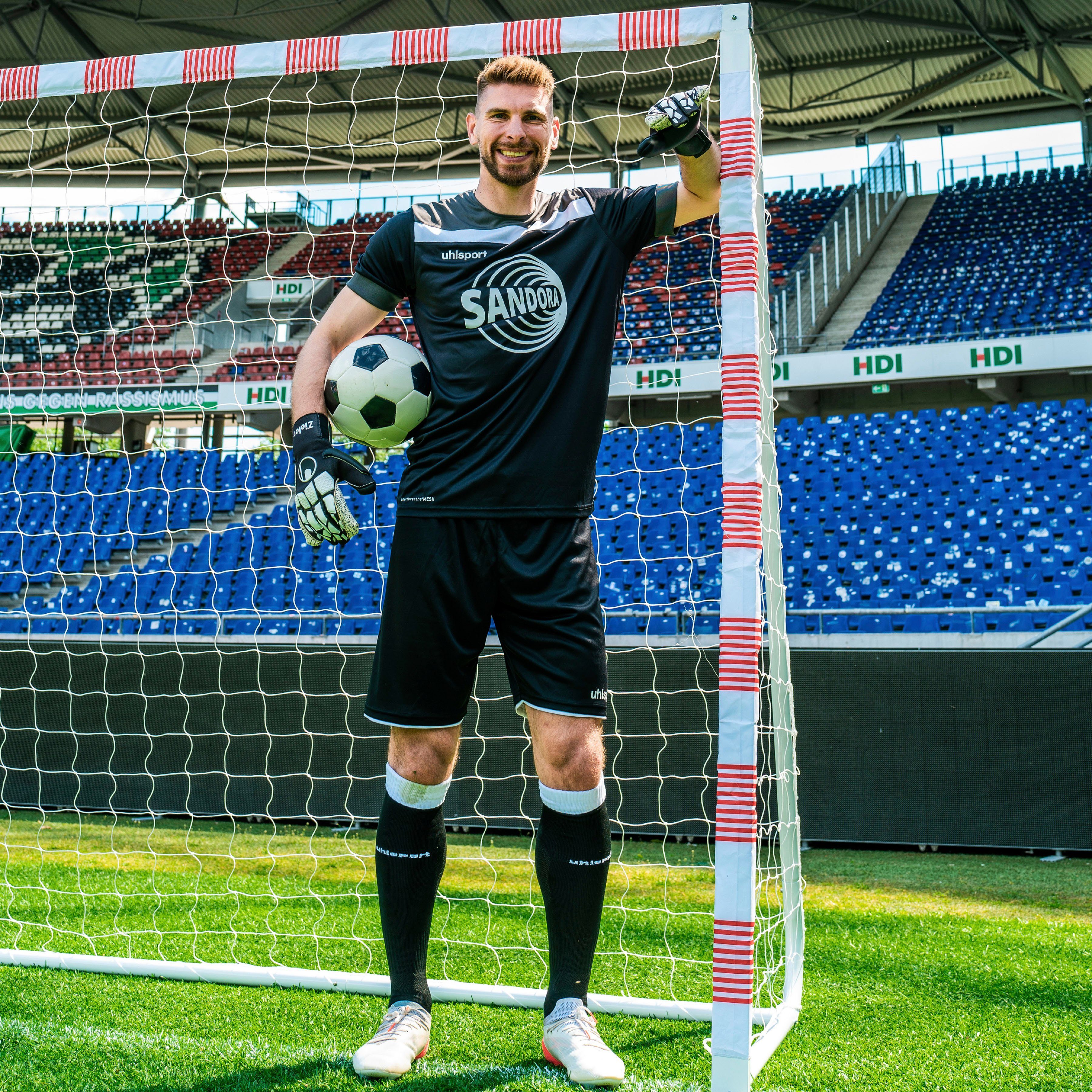 Zieler Ron-Robert SANDORA Edition, 300x200x90, rot/weiß Fußballtor XL, Volley