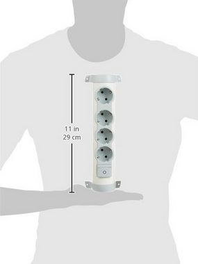 legrand® Stecker drehbare Steckdosenleiste mit Kontroll Schalter Mehrfachsteckdose (Ein- / Ausschalter), 45° gedreht,Ohne Kabel,mit LED-Beleuchtung