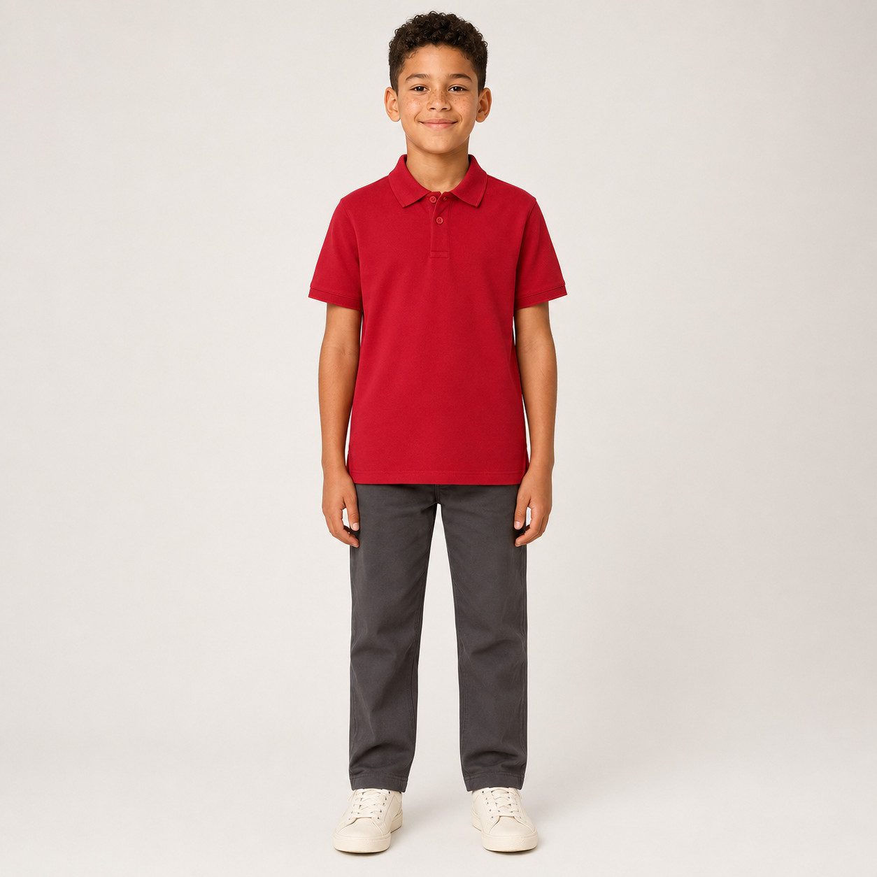 Sitztgut Poloshirt Kinder Polo-Shirt aus Bio-Baumwolle (1-tlg) Seitenschlitze, verlängertes Rückenteil und Transfer-Necklabel