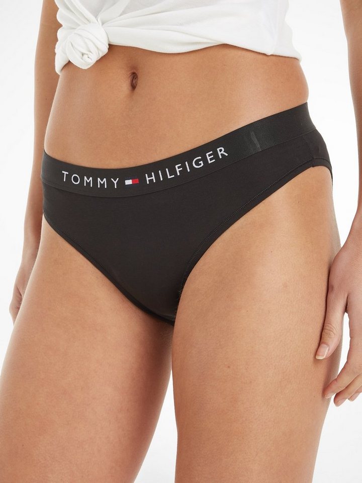 Tommy Hilfiger Underwear Slip BIKINI mit Tommy Hilfiger Markenlabel,  Weicher Jersey aus Baumwollmix (95% Bio-Baumwolle) mit Elasthan