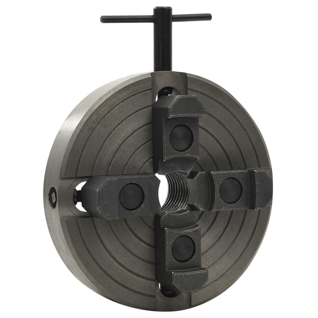 vidaXL Schraubstock 4-Backenfutter mit M33 Aufnahme Stahl 100 mm