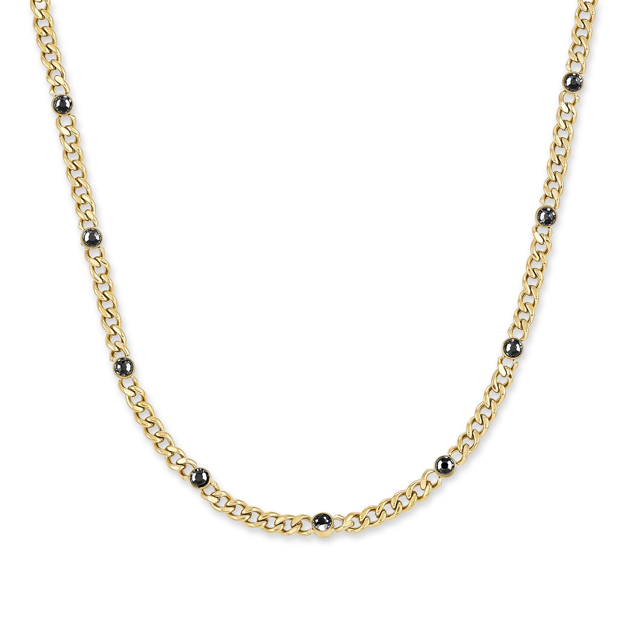Edelstahlkette Schmuck Geschenk Halskette Glittery Cuban