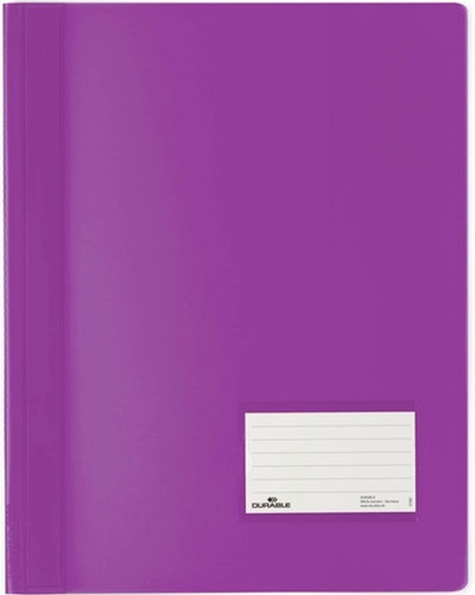 DURABLE Hefter Schnellhefter Duralux A4+ Hartfolie lila Packung mit 25 Stück