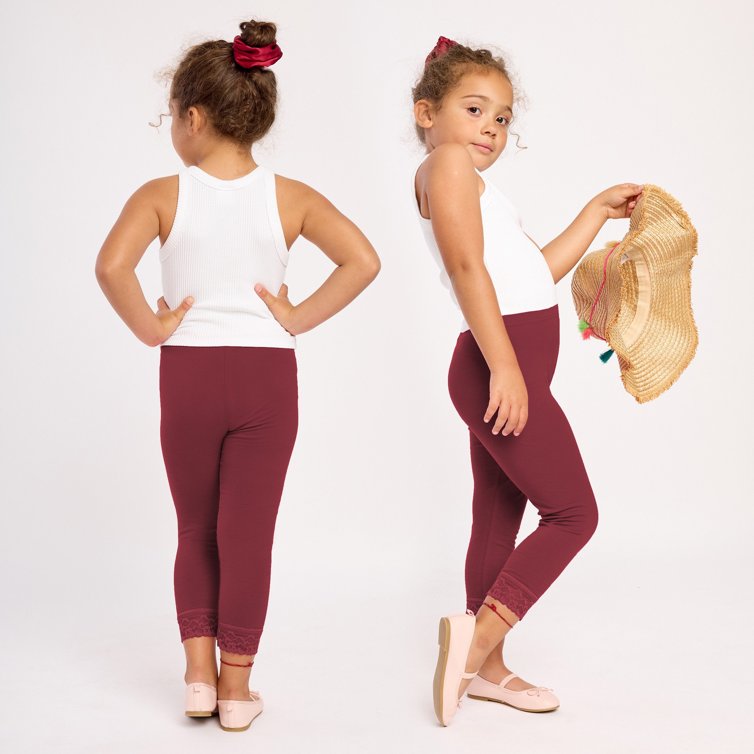 Merry Style Leggings Mädchen 3/4 Capri Hose MS10-293 (1-tlg) aus Viskose