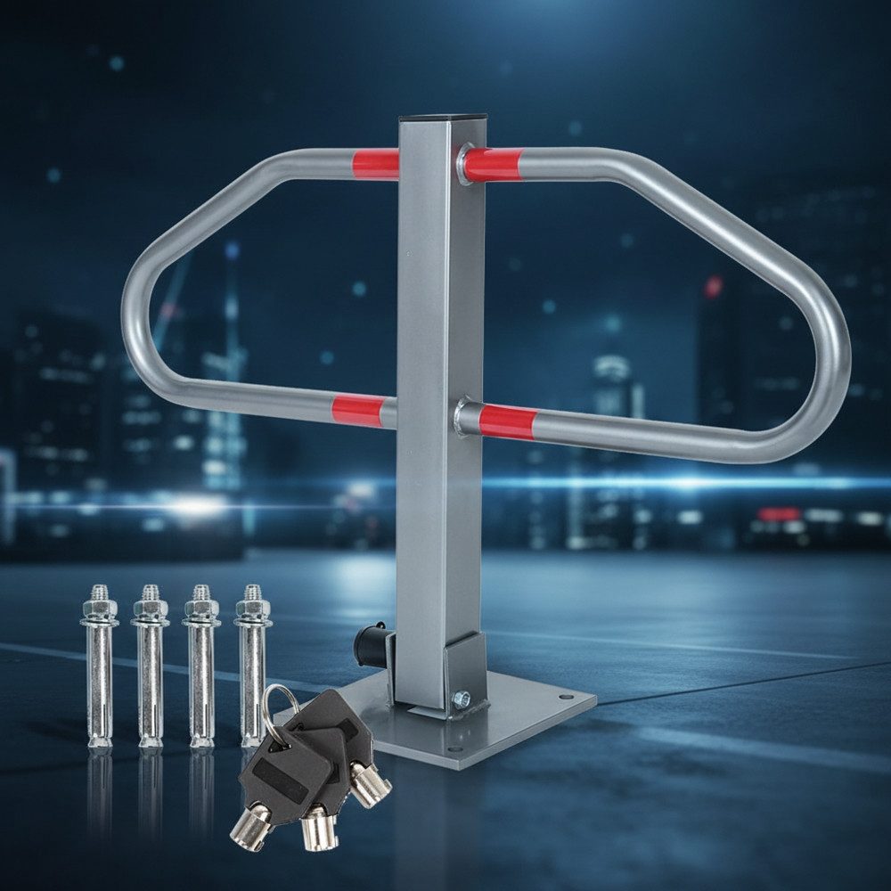 Melko Absperrpfosten Parkplatzsperre Parkplatzbügel Parkpfosten Abschließbar Sperrpfosten (Stück, 1-tlg., inkl. Schlüssel), Pulverbeschichtet