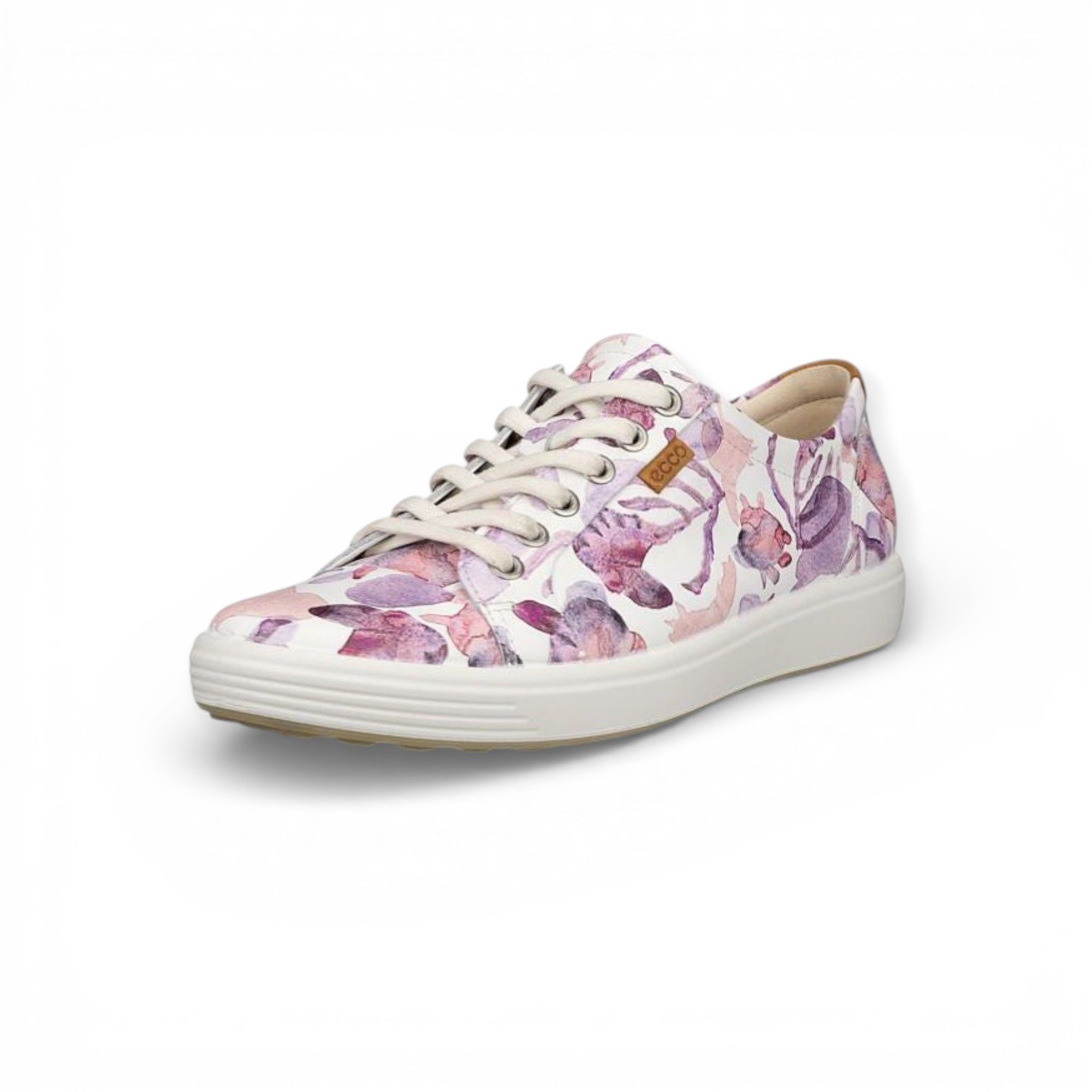 Ecco Soft 7 (Vollnarbenleder) weiss/bunt Damen Sneaker