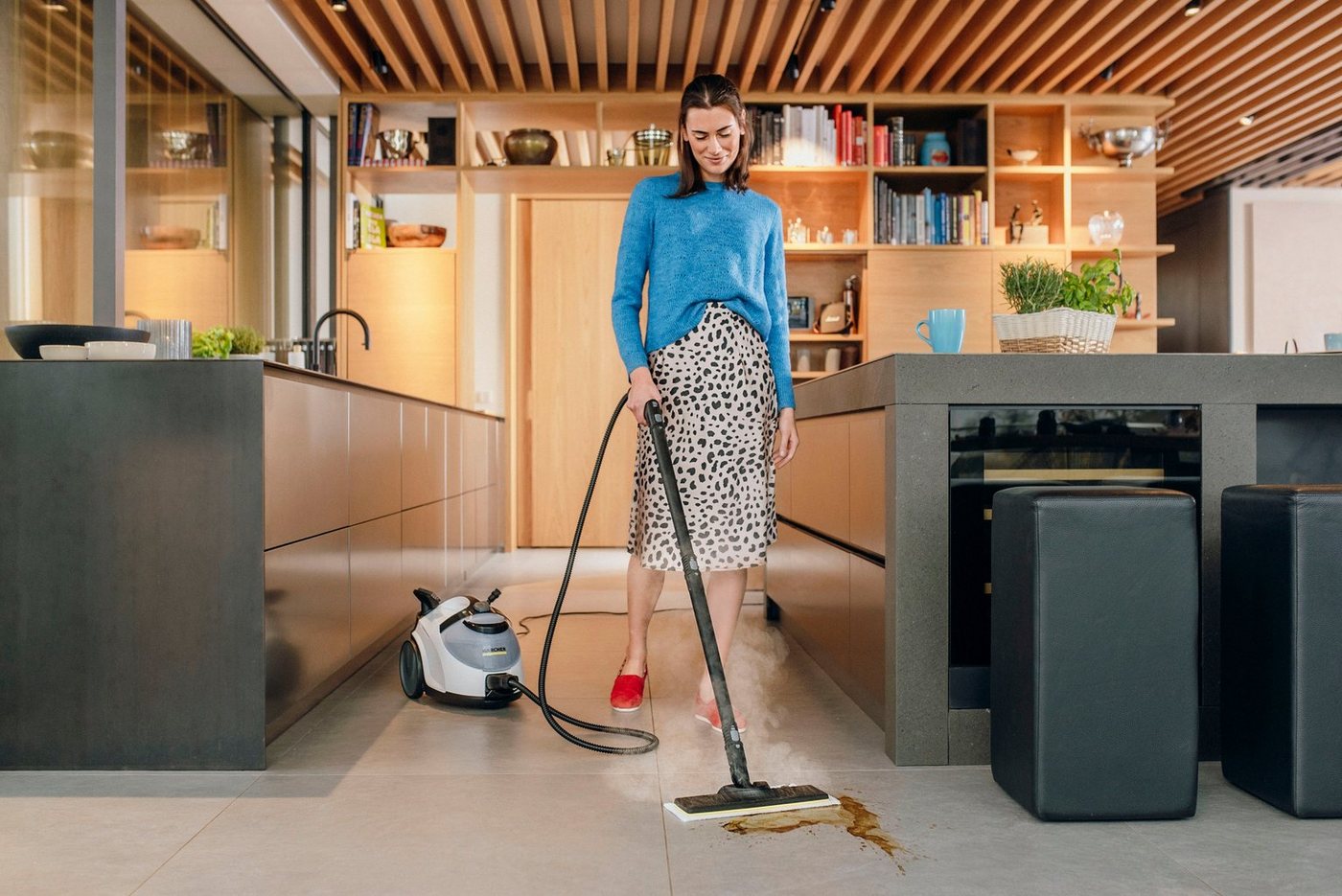 KÄRCHER Dampfreiniger SC 5 EASYFIX IRON, 2250 W, mit Dampfdruck-Bügeleisen, VapoHydro-Funktion