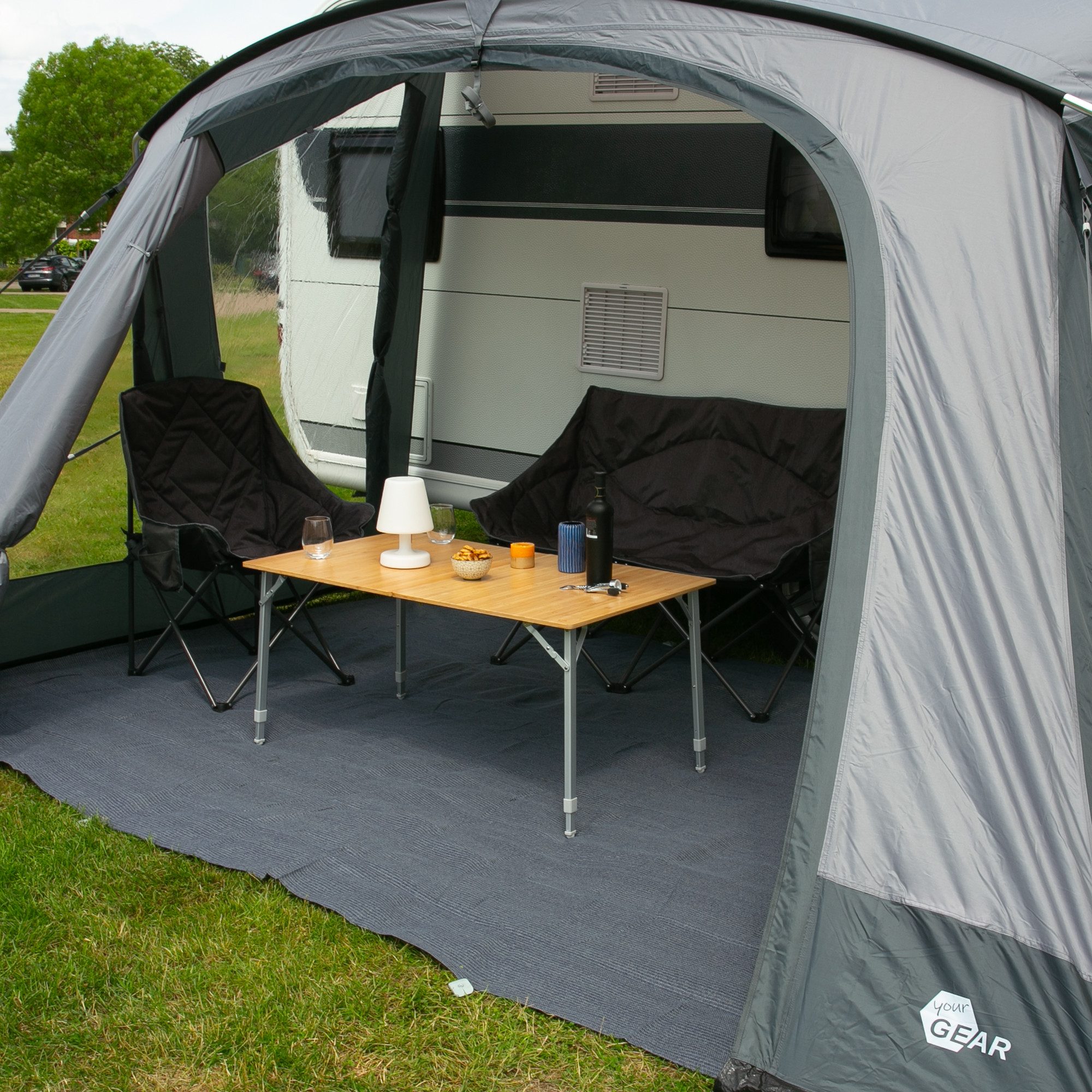 yourGEAR Campingtisch your GEAR Portofino XL - Bambus Campingtisch Bambustisch 6 Personen