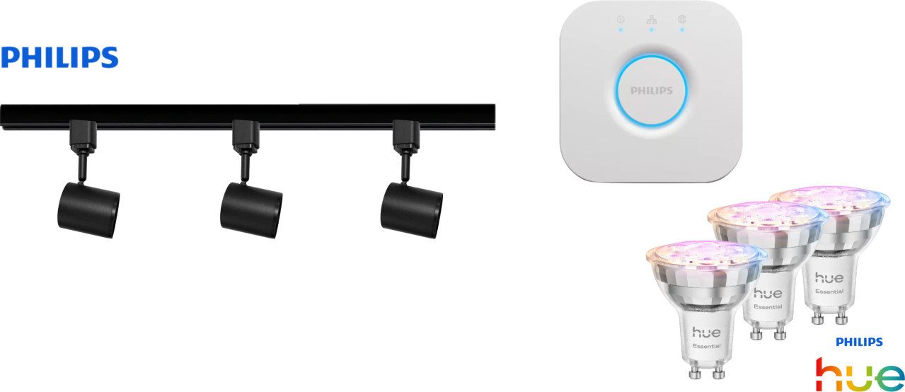 Philips Schienensystem-Sets Philips LED Leuchten 3er Spot Zilo Easy Link +