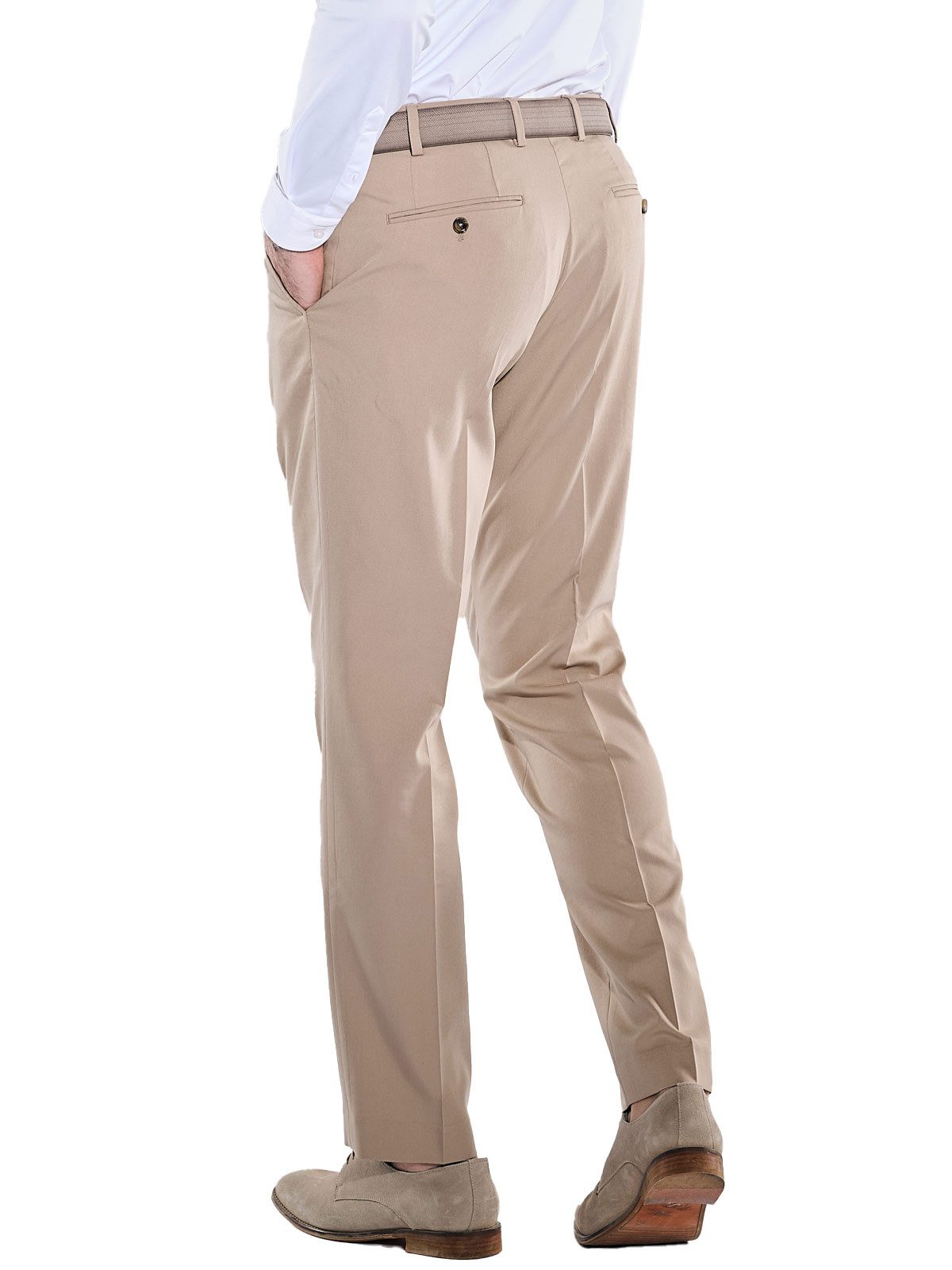 emilio adani Anzughose emilio adani Herren Anzug-Hose mit Bundfalte, Beige günstig online kaufen