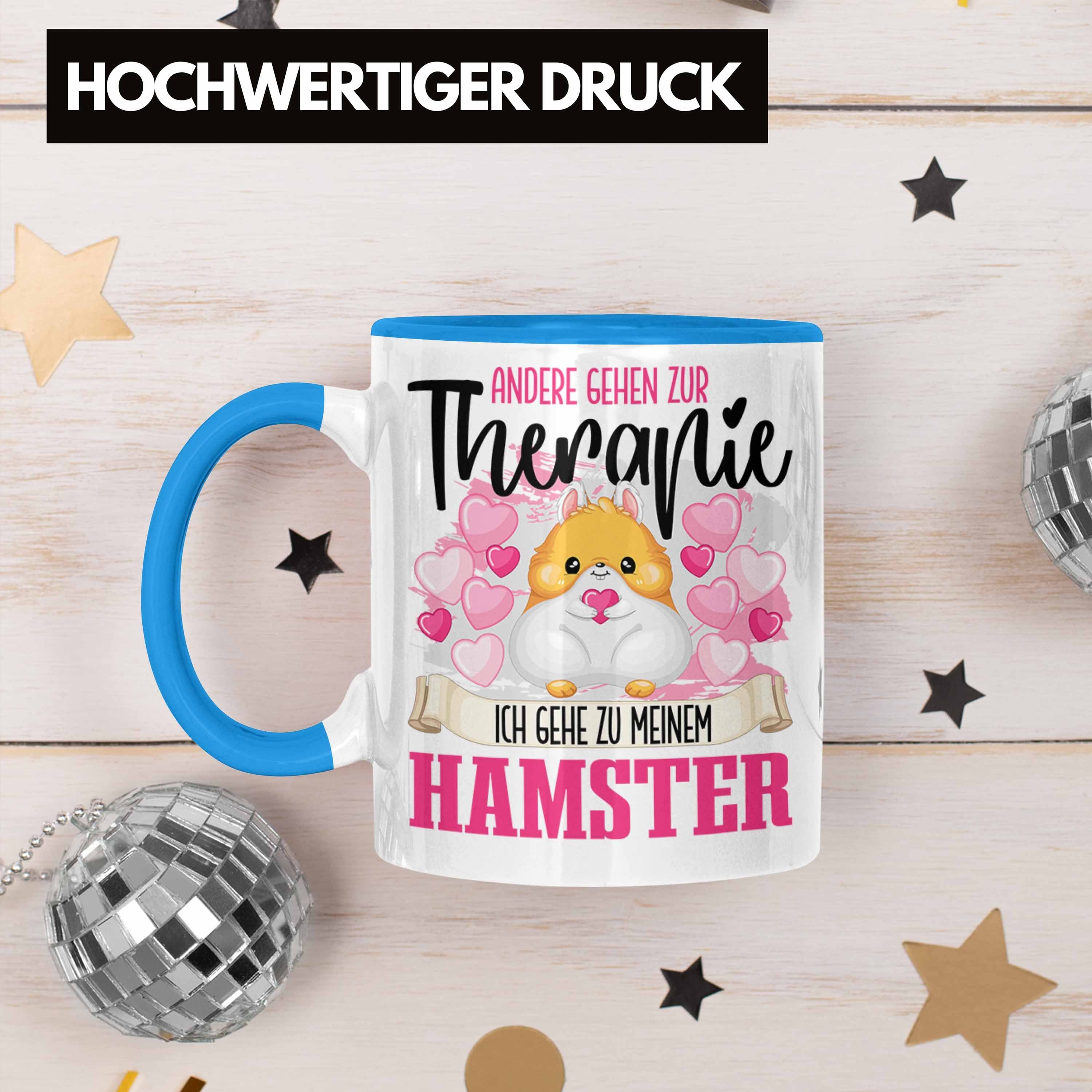 - Tasse Therapie Hamster Blau Trendation Lu Geschenk Tasse Besitzerin Hamster Trendation für