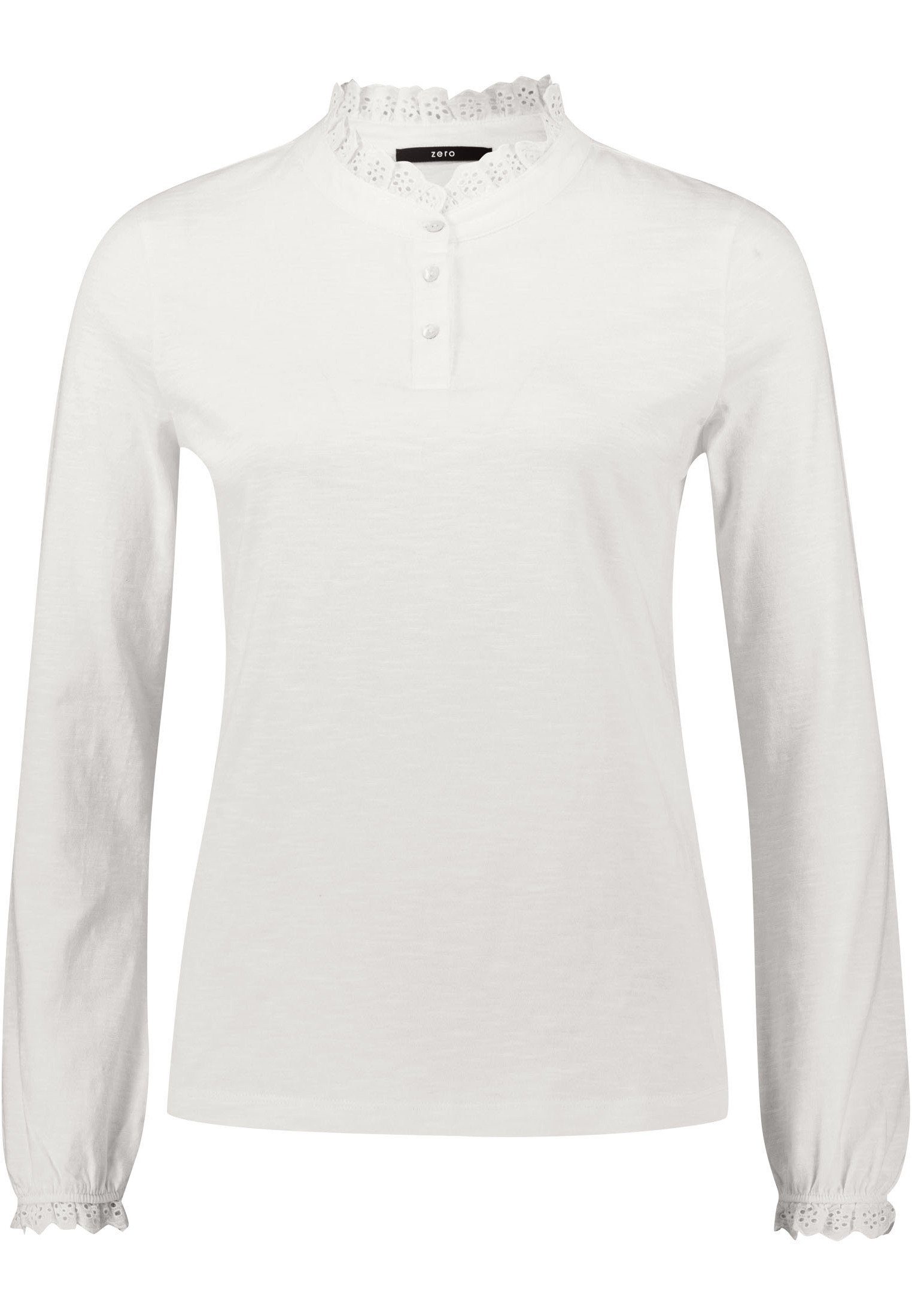 Knopfleiste (1-tlg) Zero mit T-Shirt Offwhite Knopfleiste