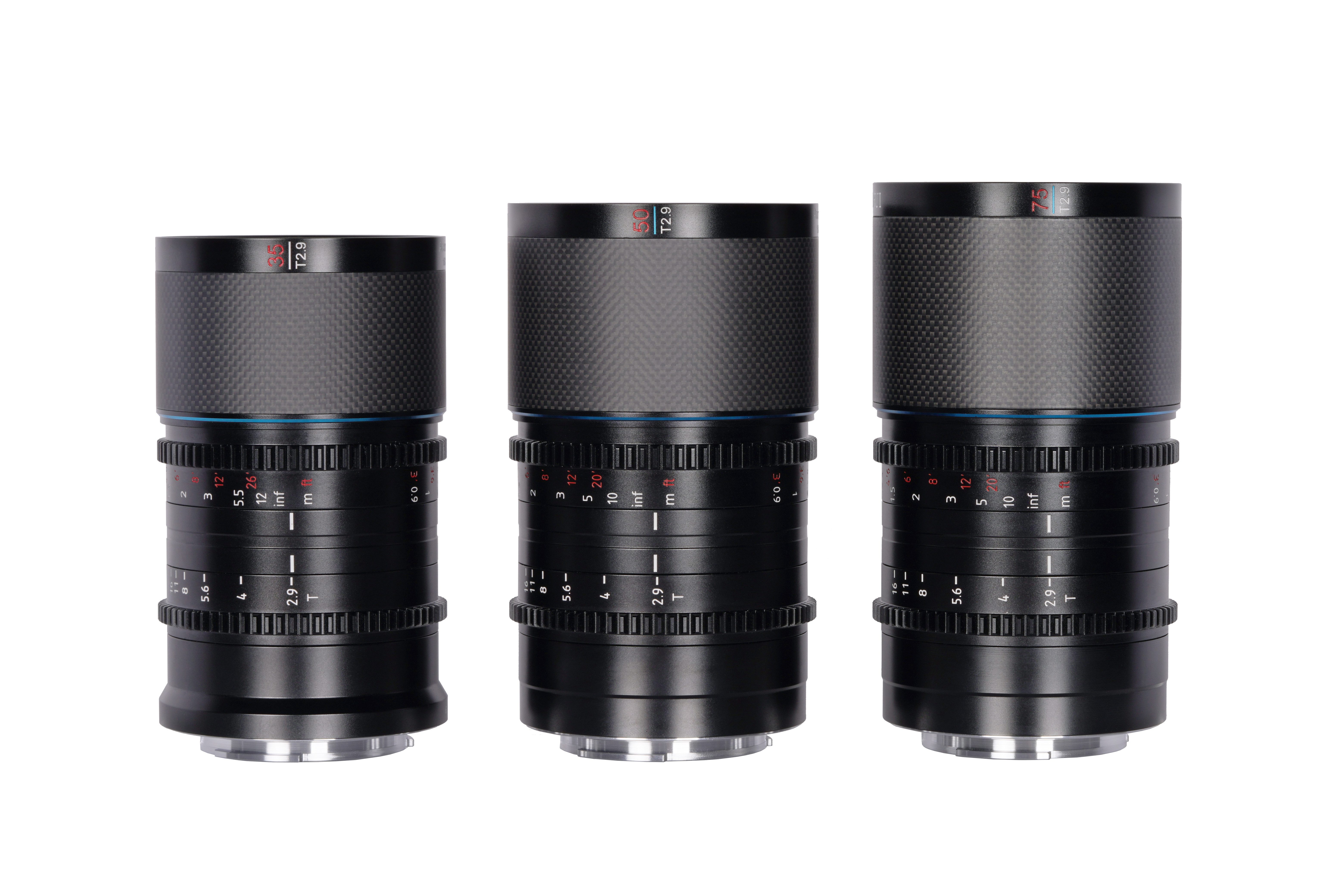 SIRUI Saturn 35 & 50 & 75 mm Objektiv, (T2.9 1.6x Carbon Vollformat RF/E/DL/L/X/Z Bajonett)