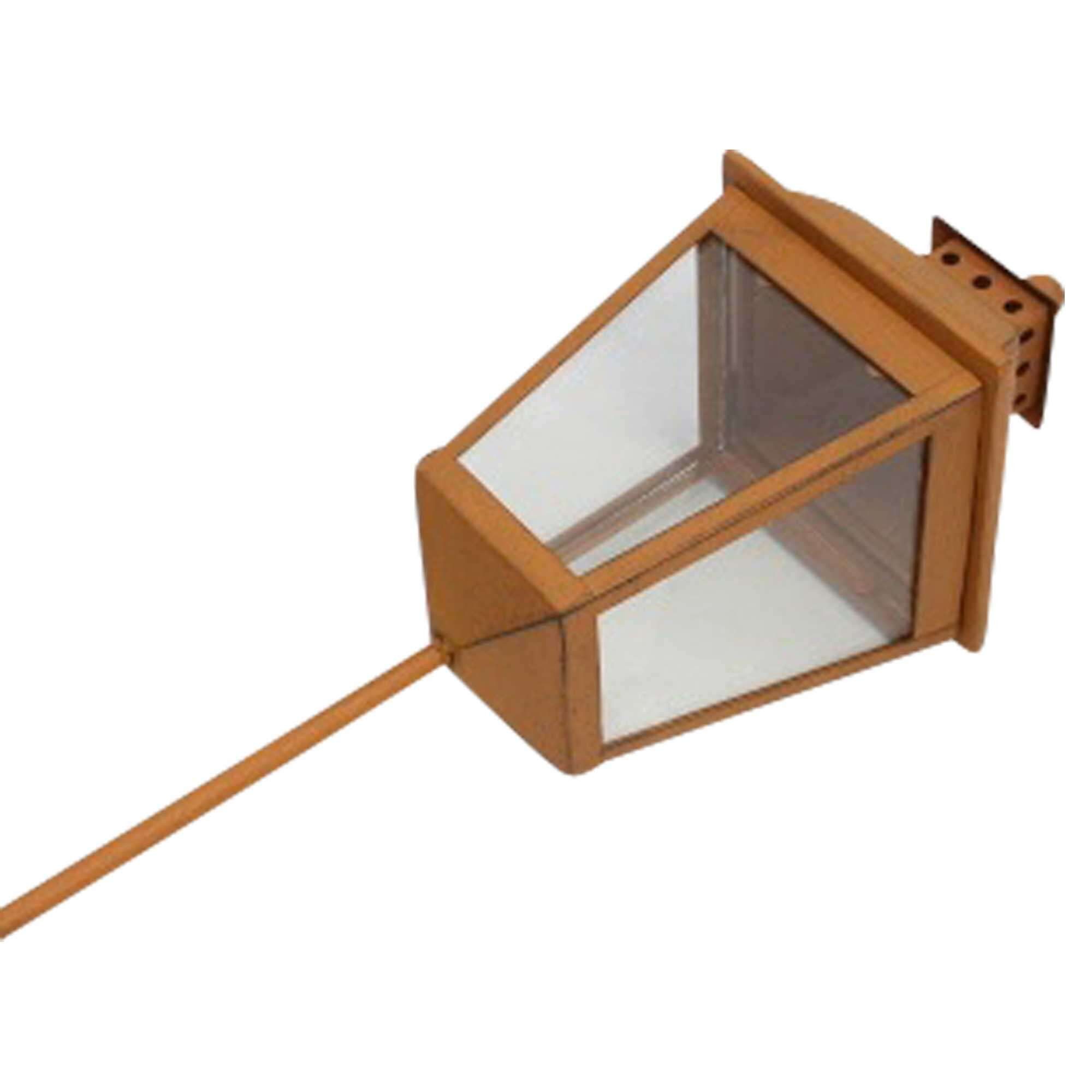 Dekoleidenschaft Gartenstecker "Laterne" Metall in Rost-Optik, Gartenlaterne, Outdoor Kerzenhalter rostige Metalllaterne für Draußen, wetterfest, 106 cm hoch – Bild 4 von 5