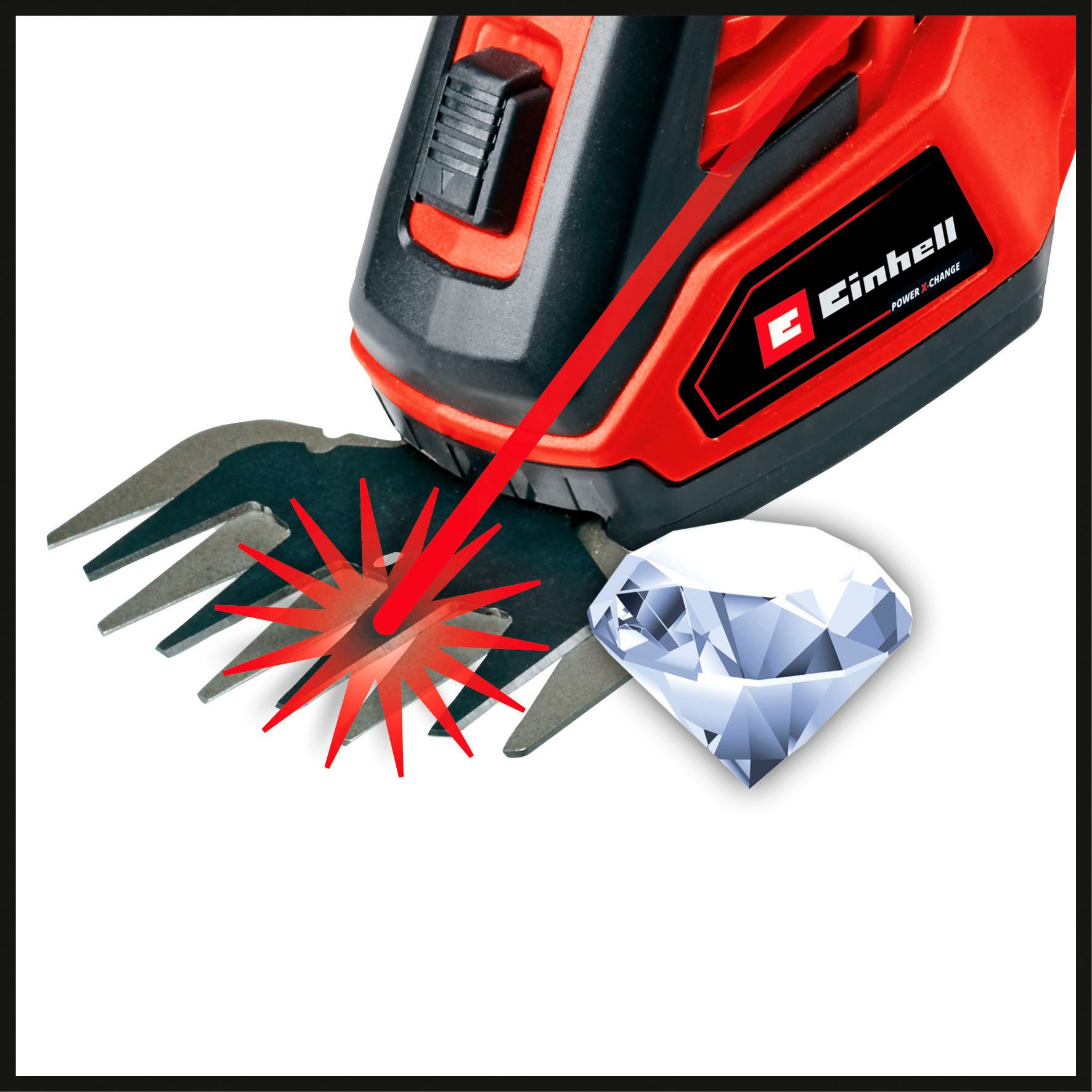 Einhell Akku-Gras- und Strauchscherenset »GE-CG 18/100 Li T Kit«, Inkl. 2,5 Ah Akku und Ladegerät – Bild 4 von 5