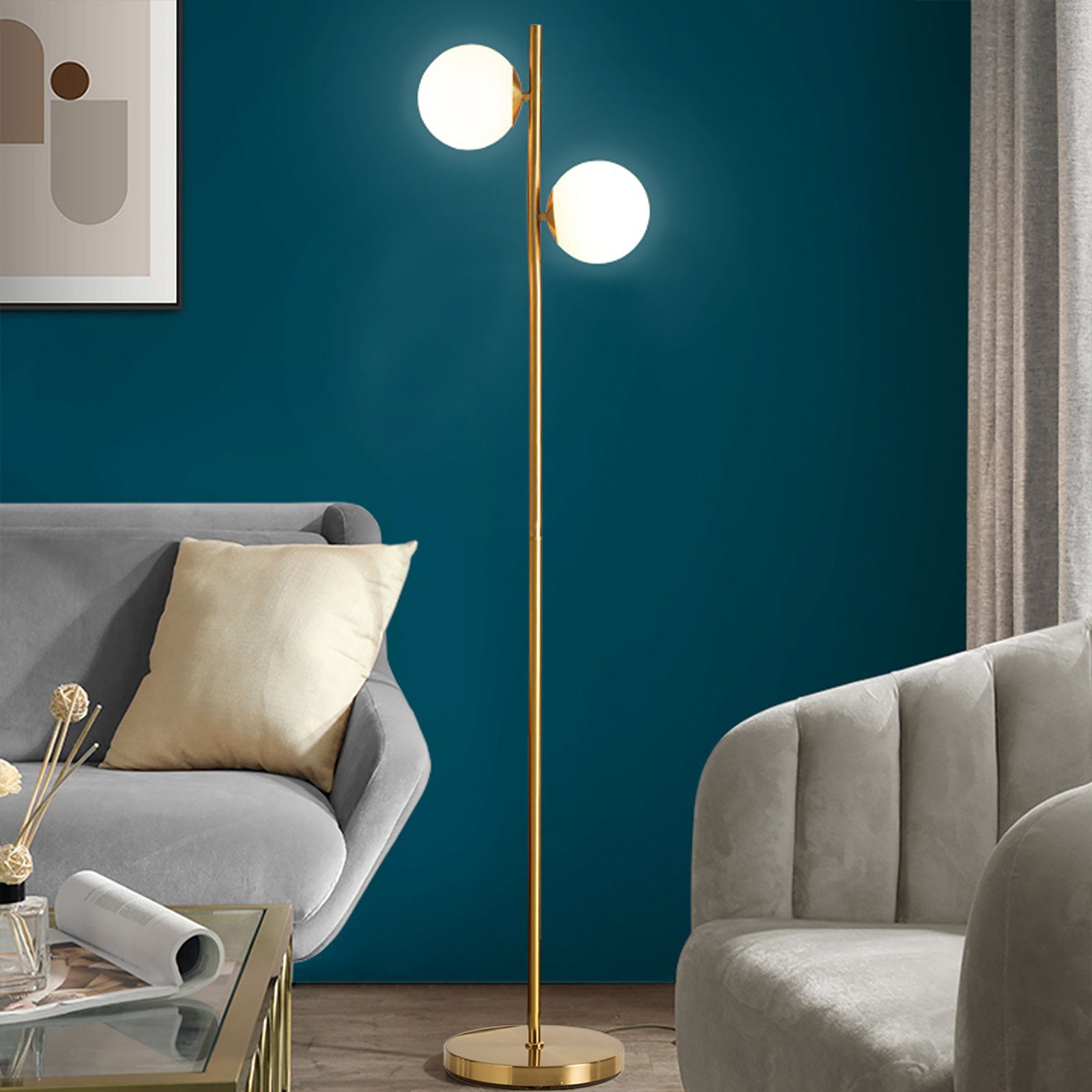 COSTWAY Stehlampe, LED wechselbar, 165 cm günstig online kaufen