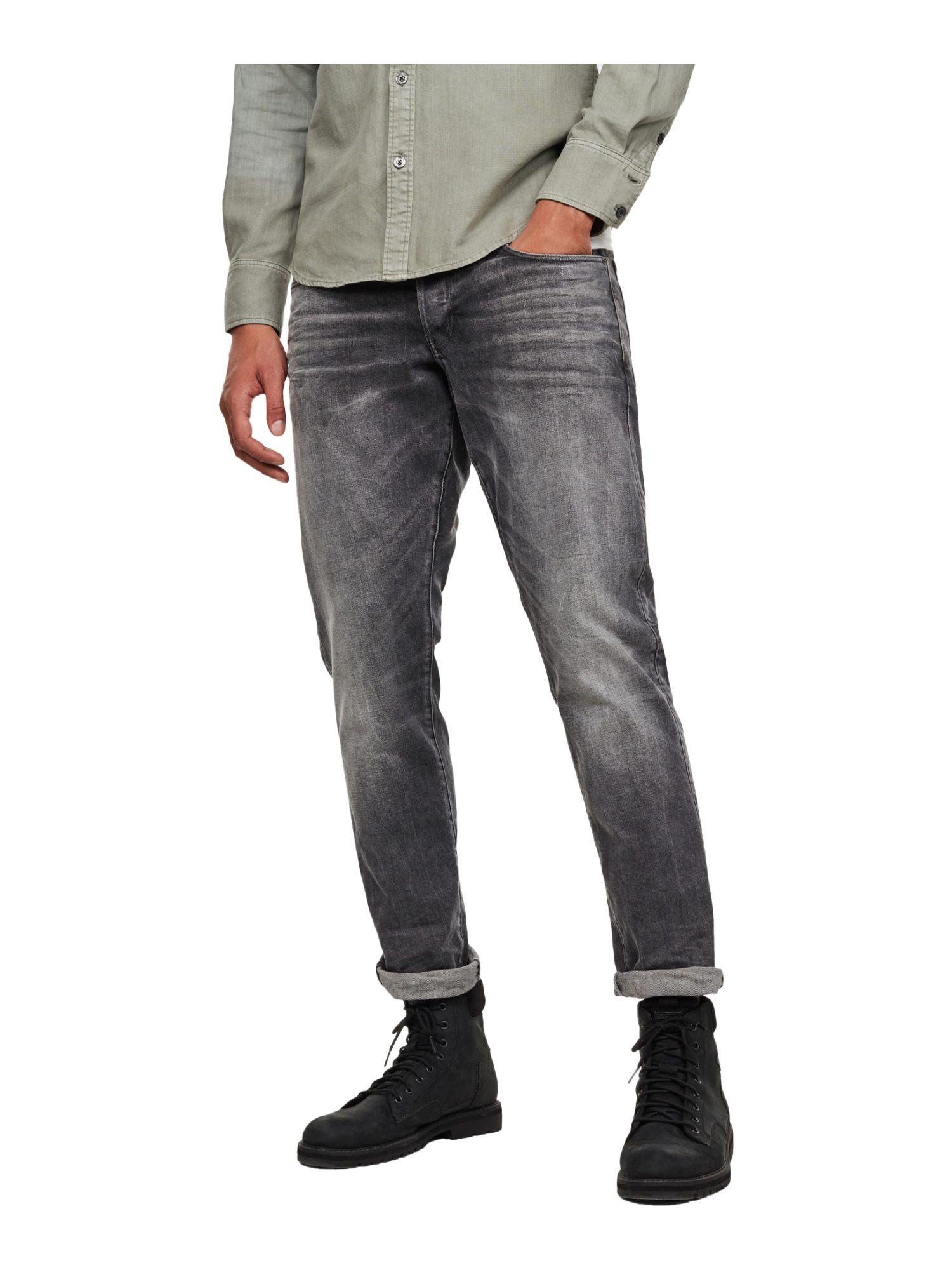 G-STAR 5-Pocket-Jeans grau,Casual,Baumwolle,Unifarben,Regular Fit