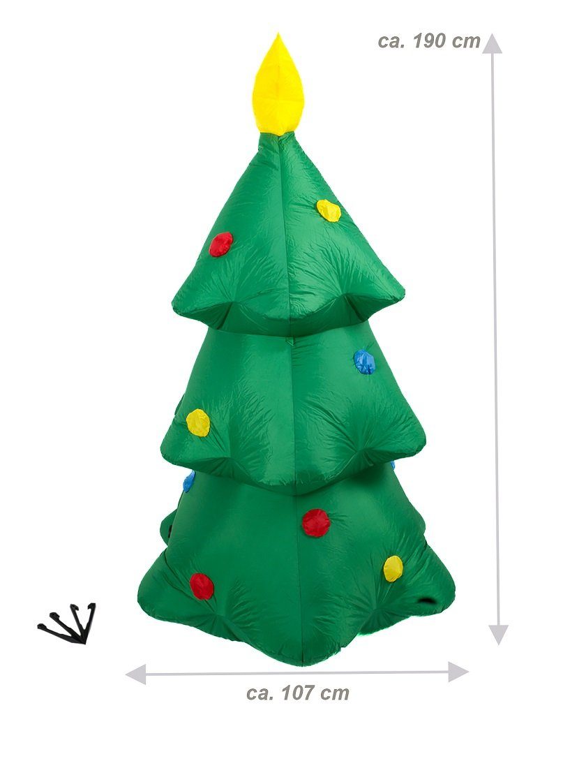 Bubble-Store Weihnachtsfigur Weihnachtsbeleuchtung, Weihnachtsbaum aufblasbar mit Gebläse und LED-B