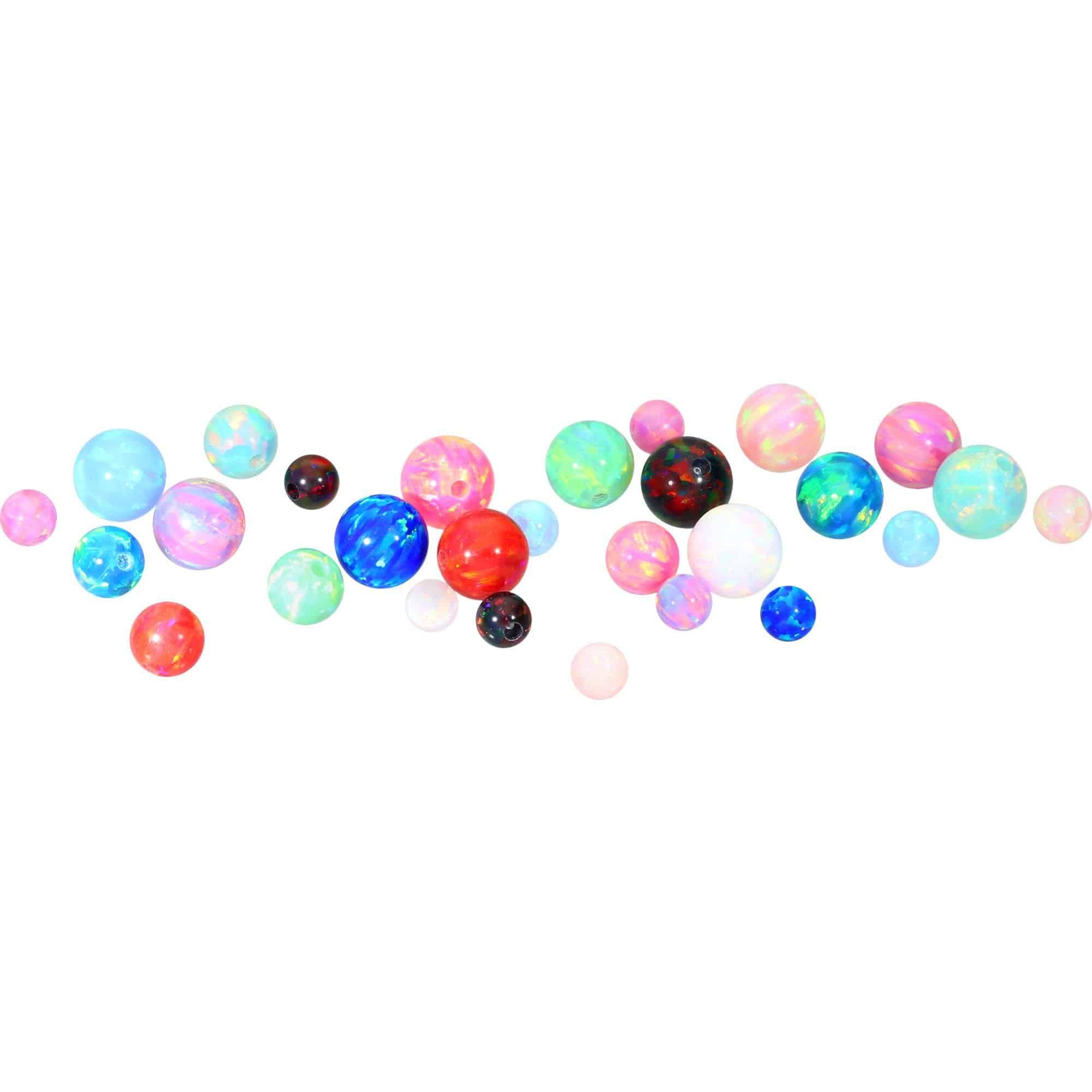 PIERCINGLINE Piercing-Set Synthetischer Opal Klemmkugel (Klemm-Aufsätze, 1-tlg)