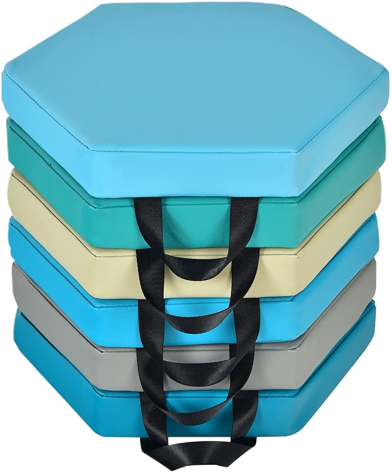 COSTWAY Stuhlkissen 6er Set Kinder Sitzkissen, mit Griff & Reißverschluss günstig online kaufen